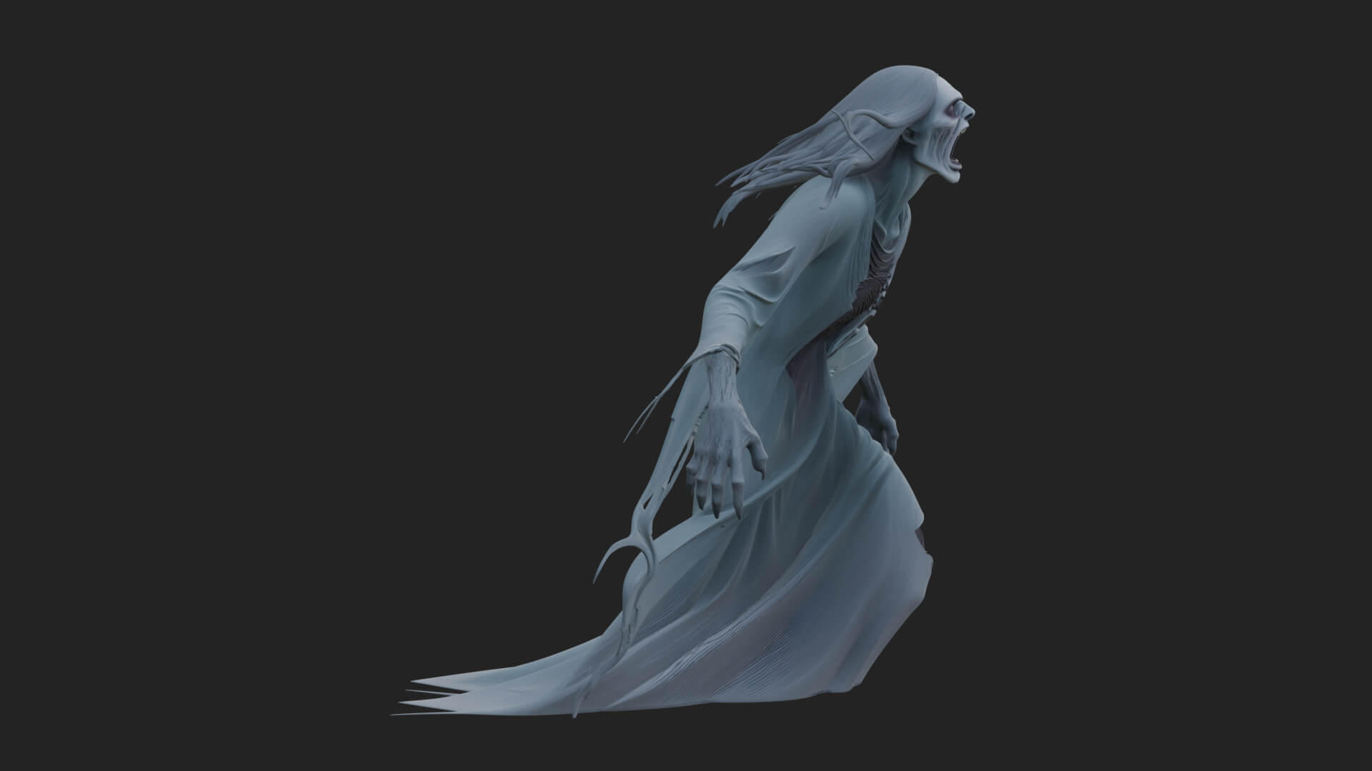 Floating Ghost Statue Design 7 3D Print Model 3D Model