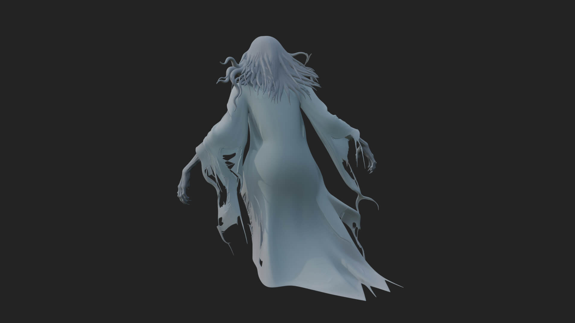 Floating Ghost Statue Design 7 3D Print Model 3D Model