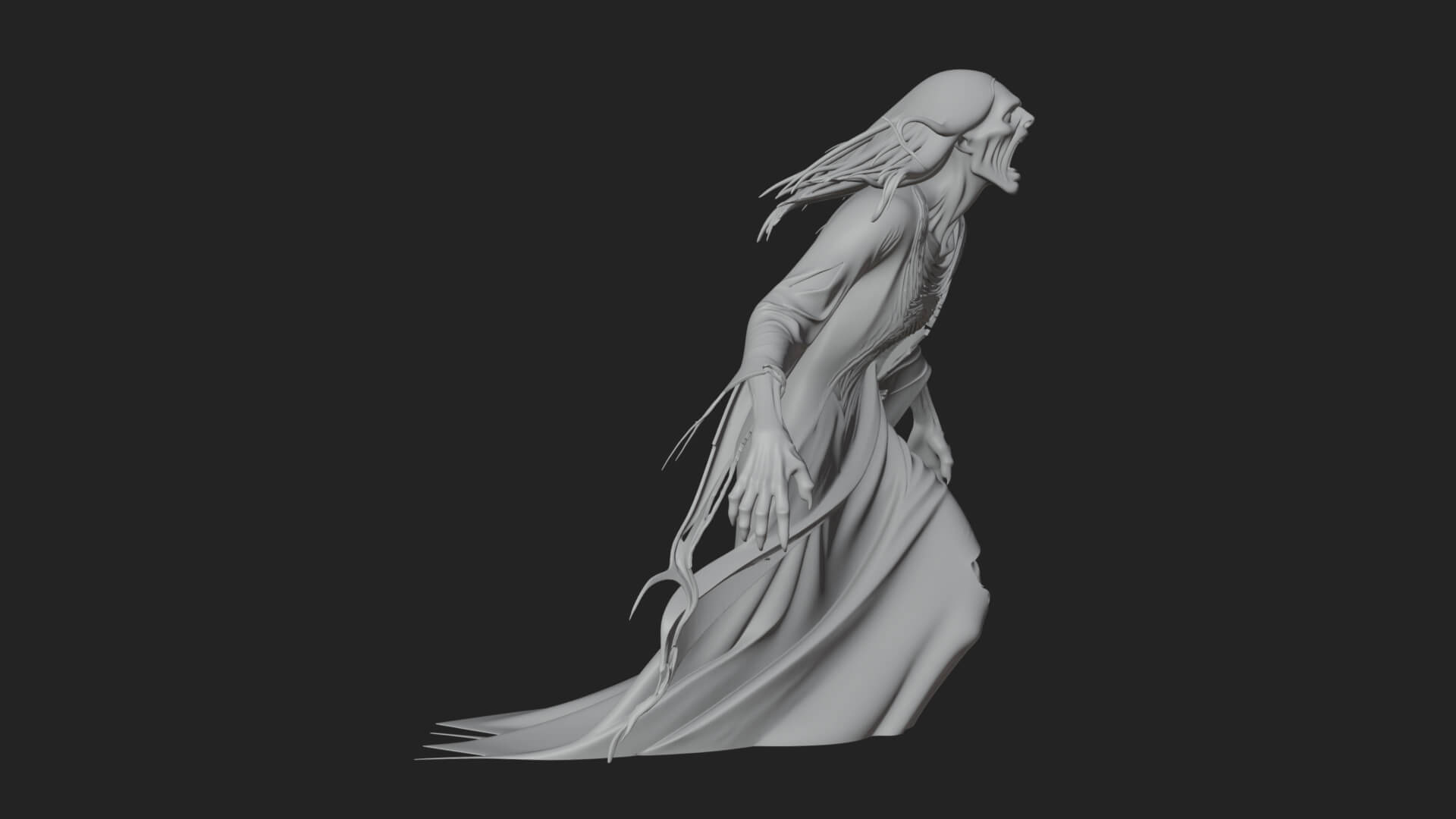 Floating Ghost Statue Design 7 3D Print Model 3D Model