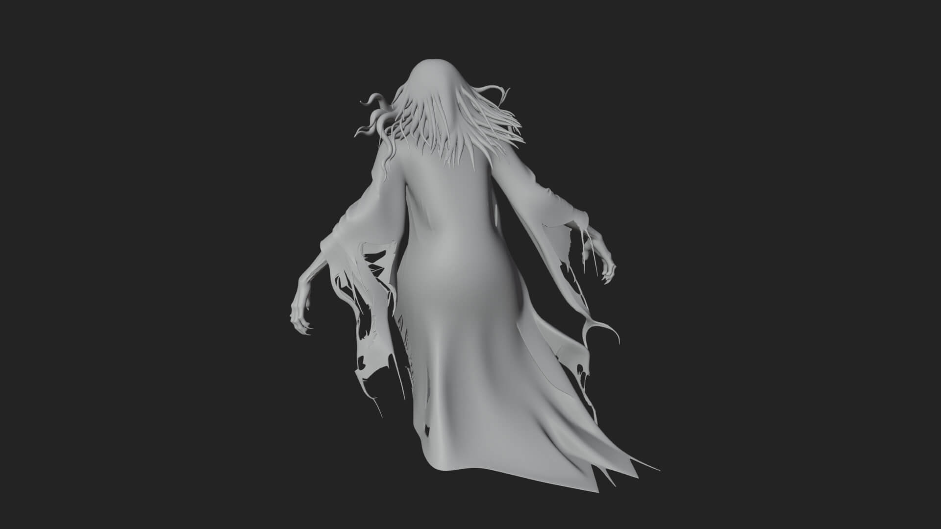 Floating Ghost Statue Design 7 3D Print Model 3D Model
