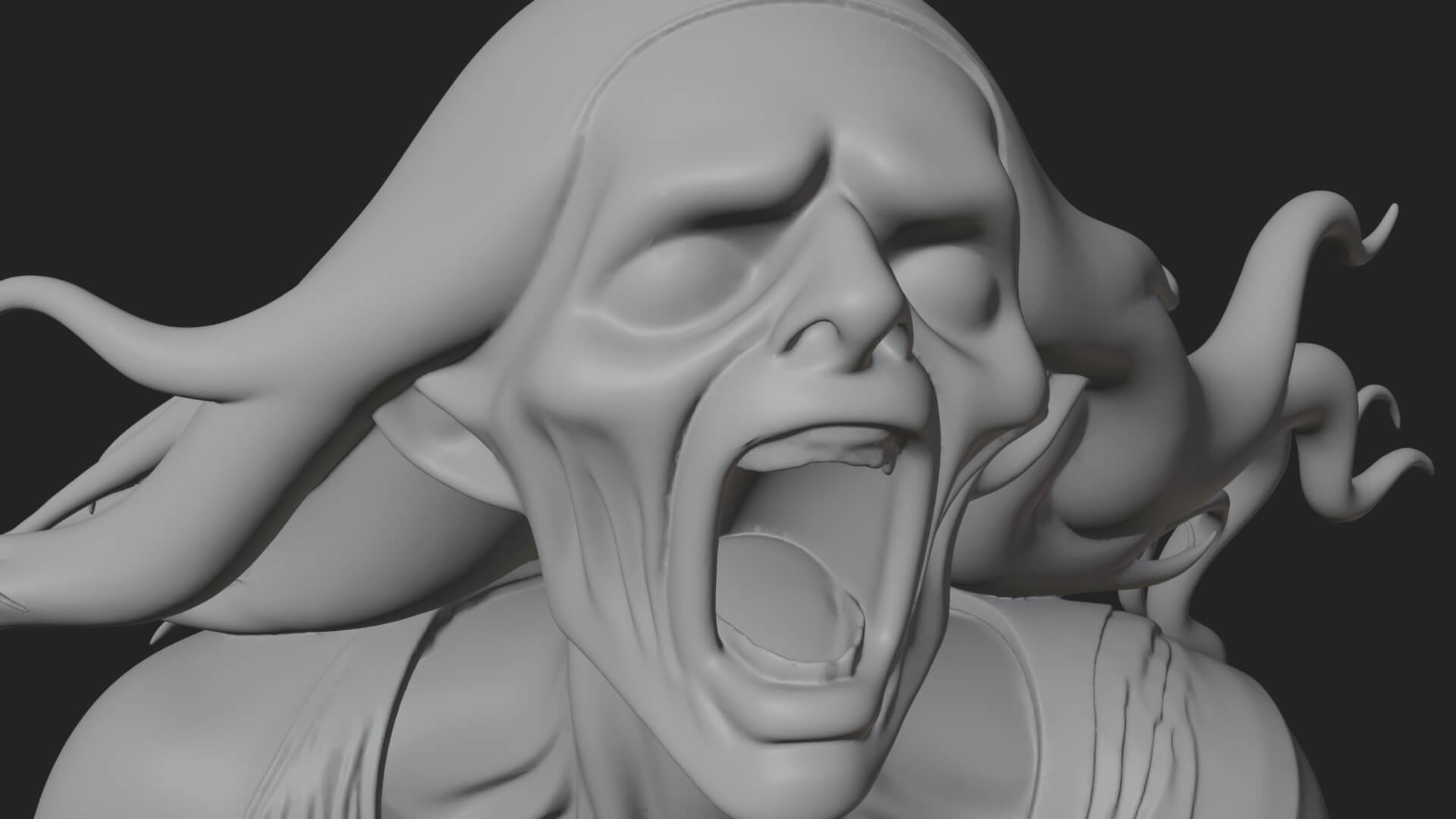 Floating Ghost Statue Design 7 3D Print Model 3D Model