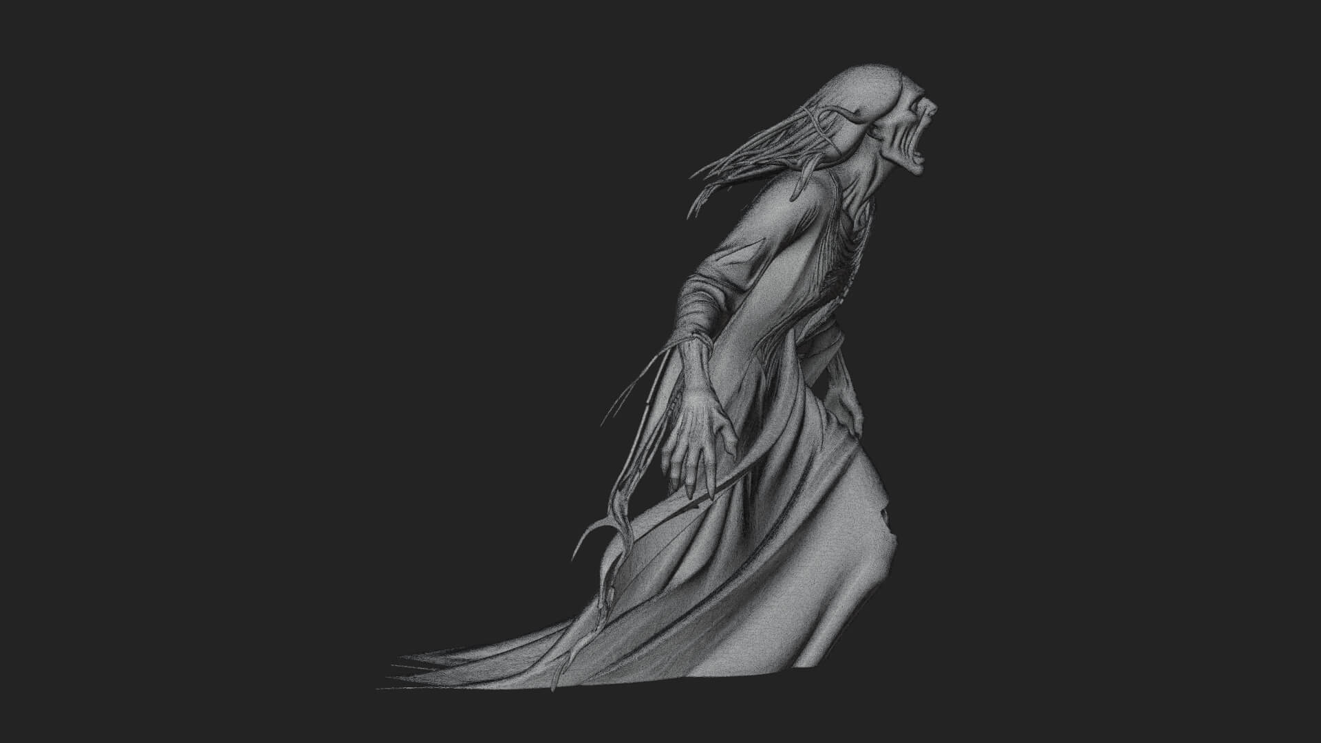 Floating Ghost Statue Design 7 3D Print Model 3D Model
