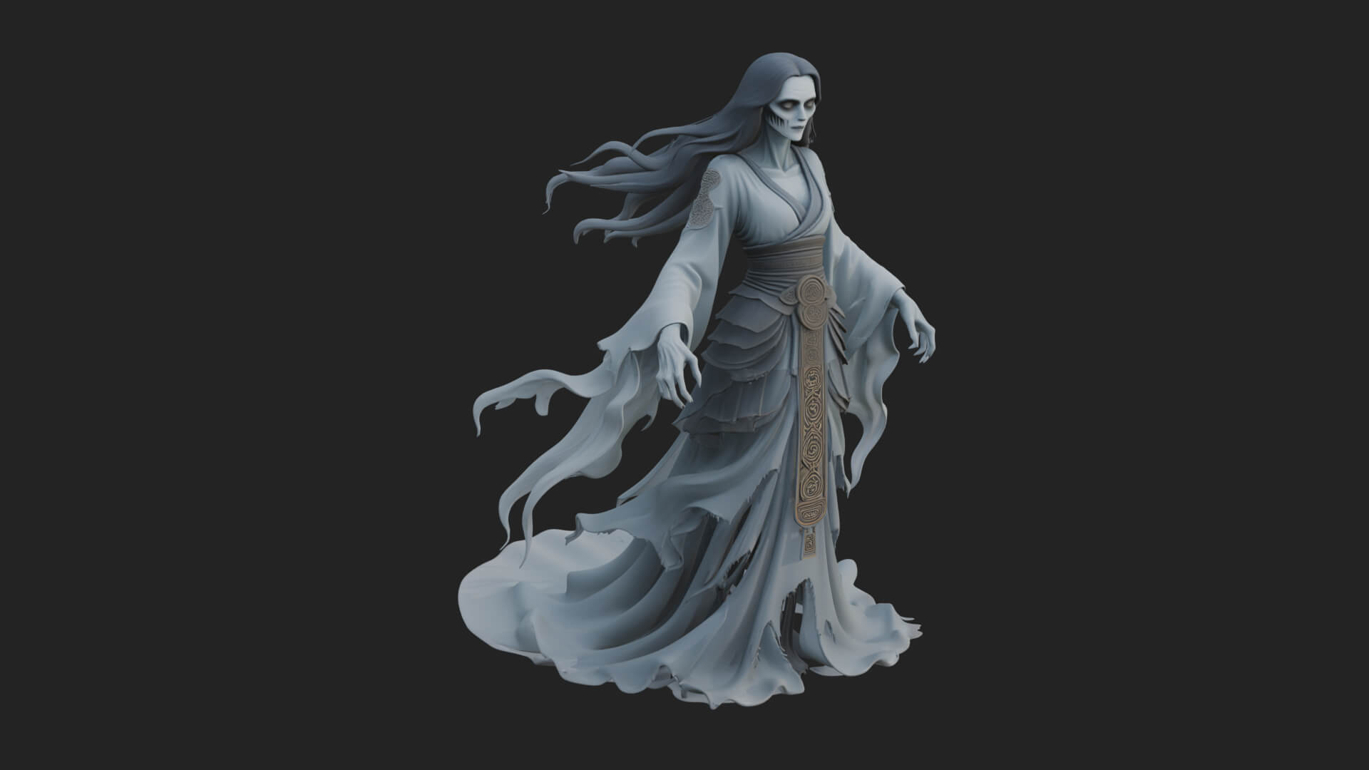 Floating Ghost Statue Design 8 3D Print Model 3D Model