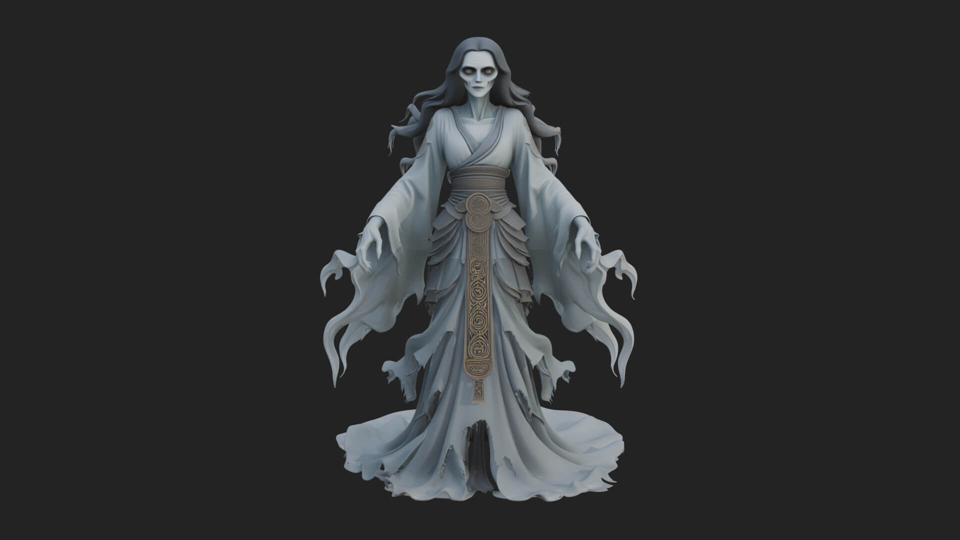 Floating Ghost Statue Design 8 3D Print Model 3D Model