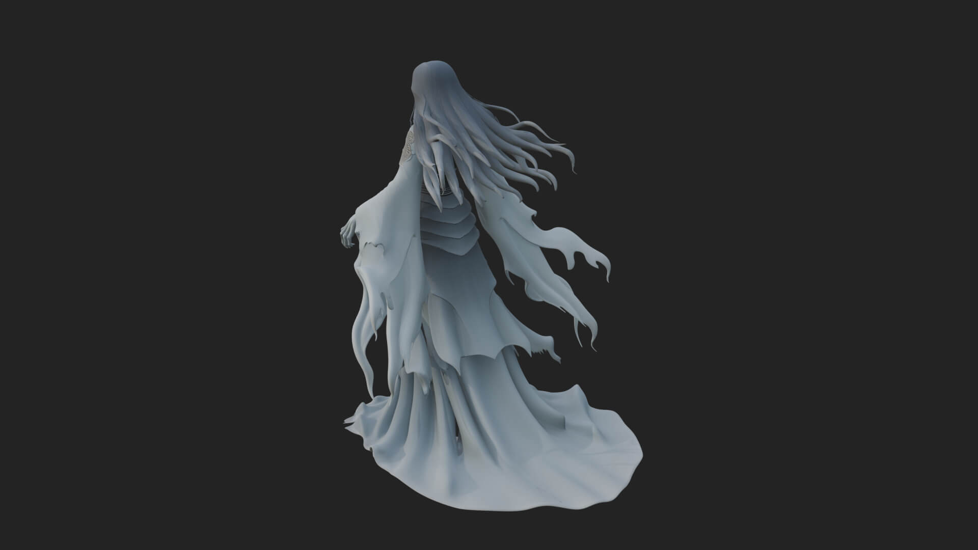 Floating Ghost Statue Design 8 3D Print Model 3D Model