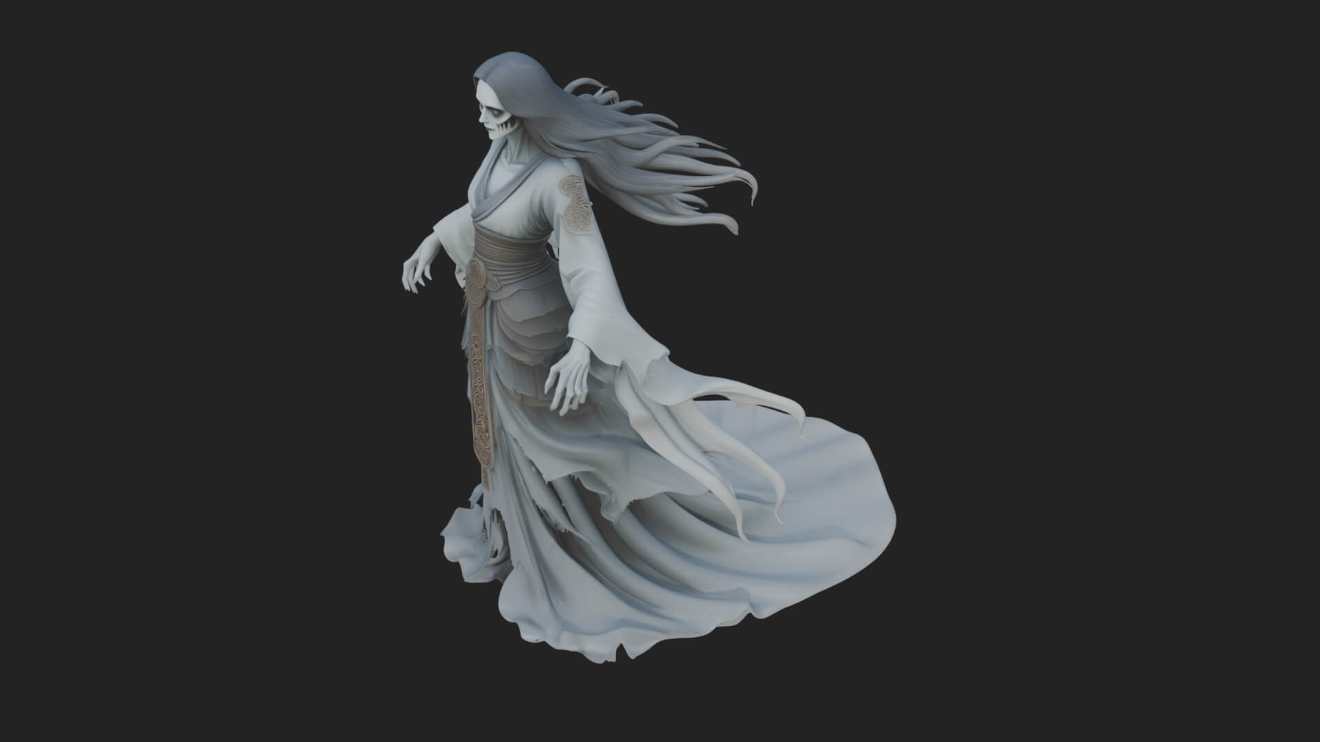Floating Ghost Statue Design 8 3D Print Model 3D Model