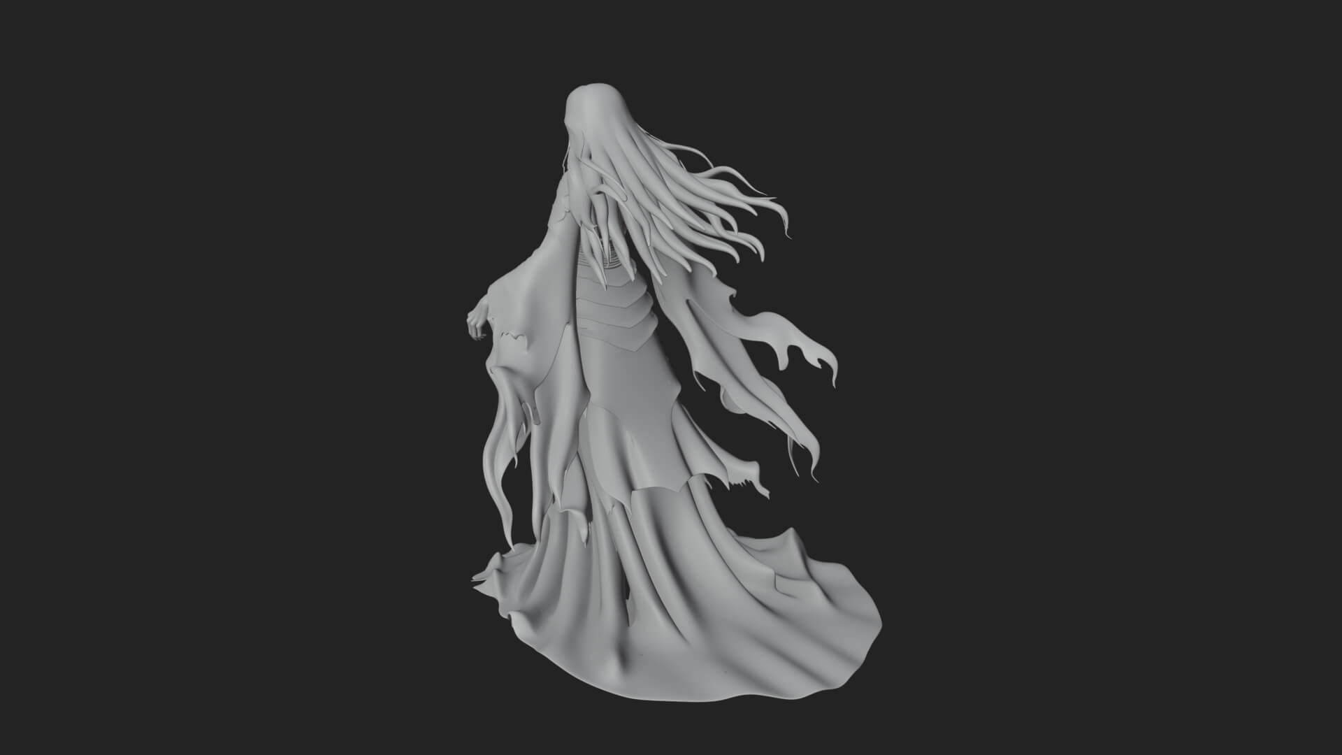 Floating Ghost Statue Design 8 3D Print Model 3D Model