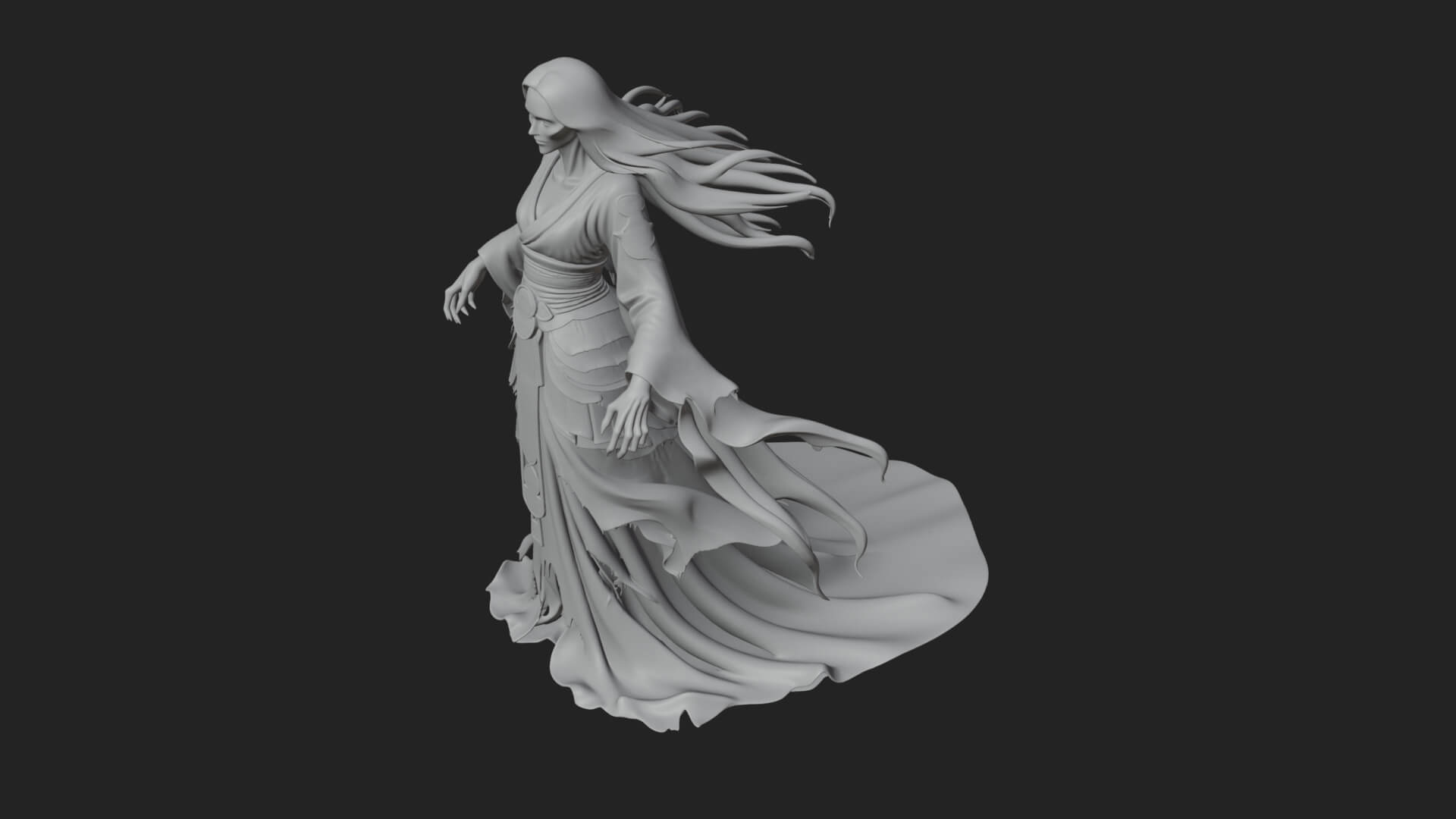 Floating Ghost Statue Design 8 3D Print Model 3D Model