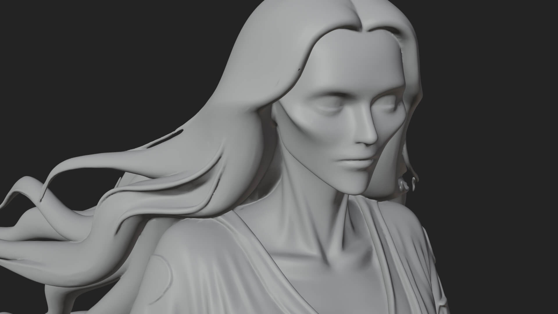 Floating Ghost Statue Design 8 3D Print Model 3D Model