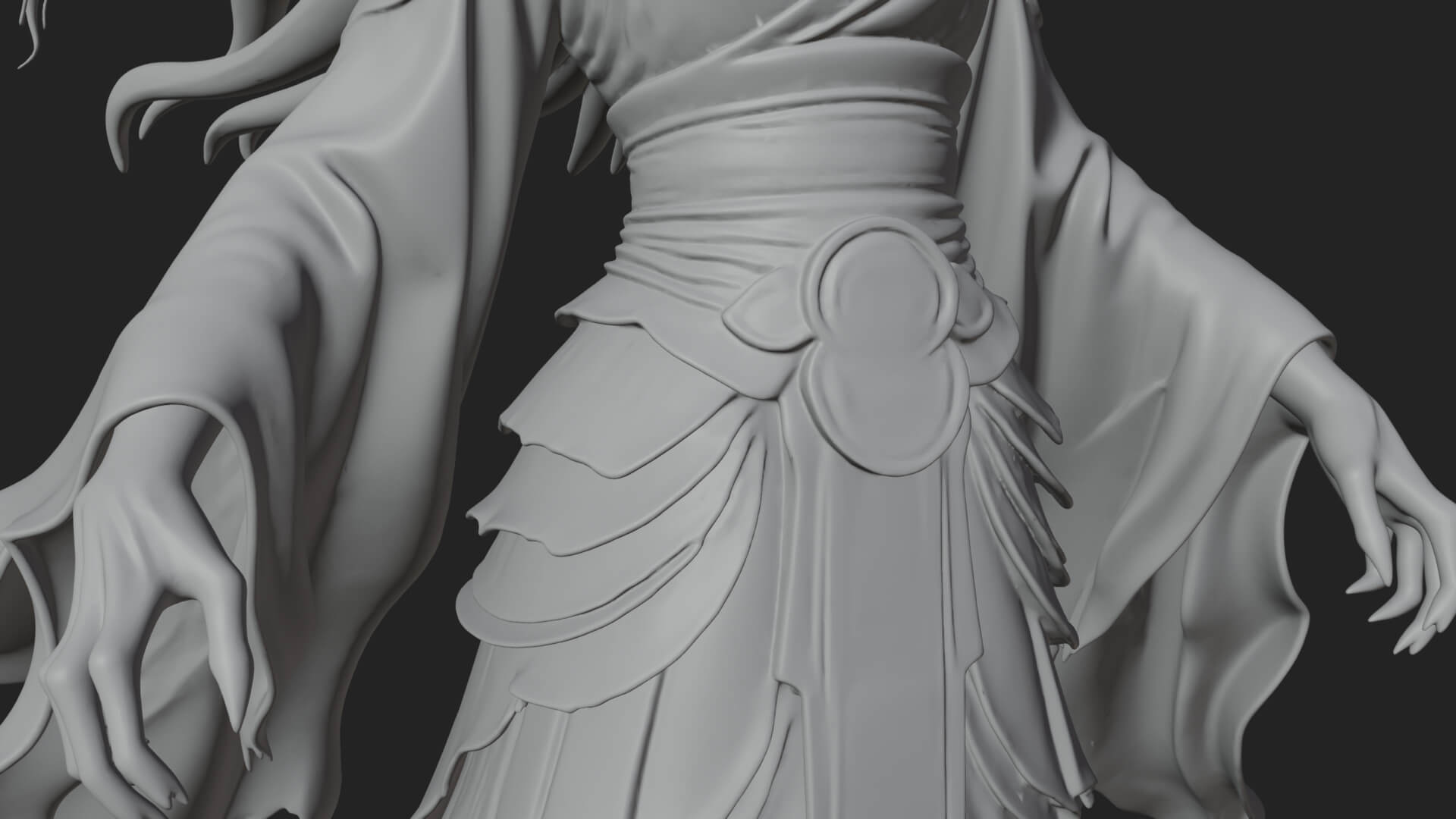 Floating Ghost Statue Design 8 3D Print Model 3D Model