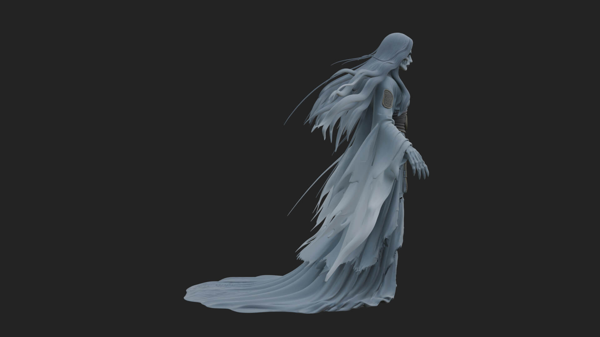 Floating Ghost Statue Design 9 3D Print Model 3D Model