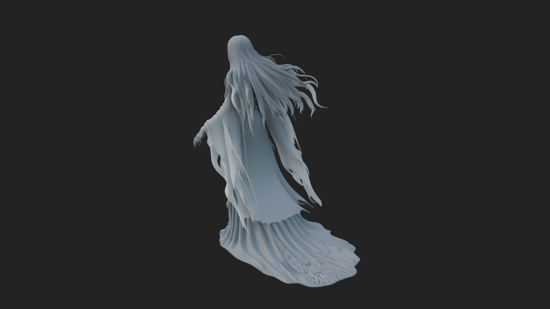 Floating Ghost Statue Design 9 3D Print Model 3D Model