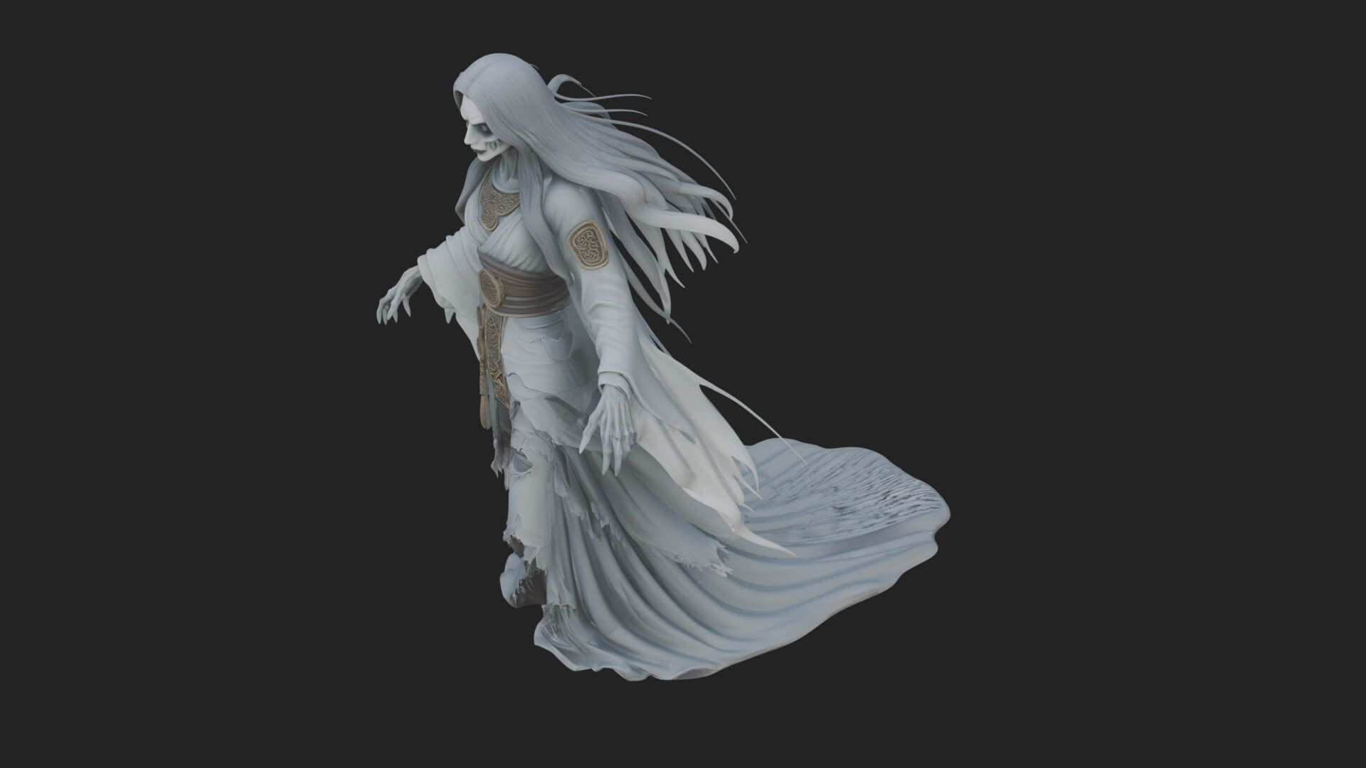 Floating Ghost Statue Design 9 3D Print Model 3D Model