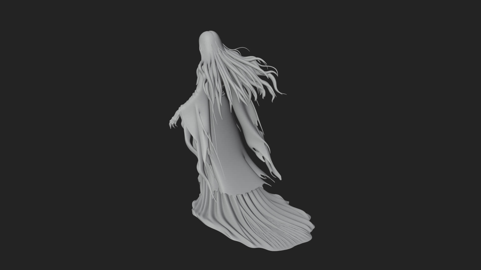 Floating Ghost Statue Design 9 3D Print Model 3D Model