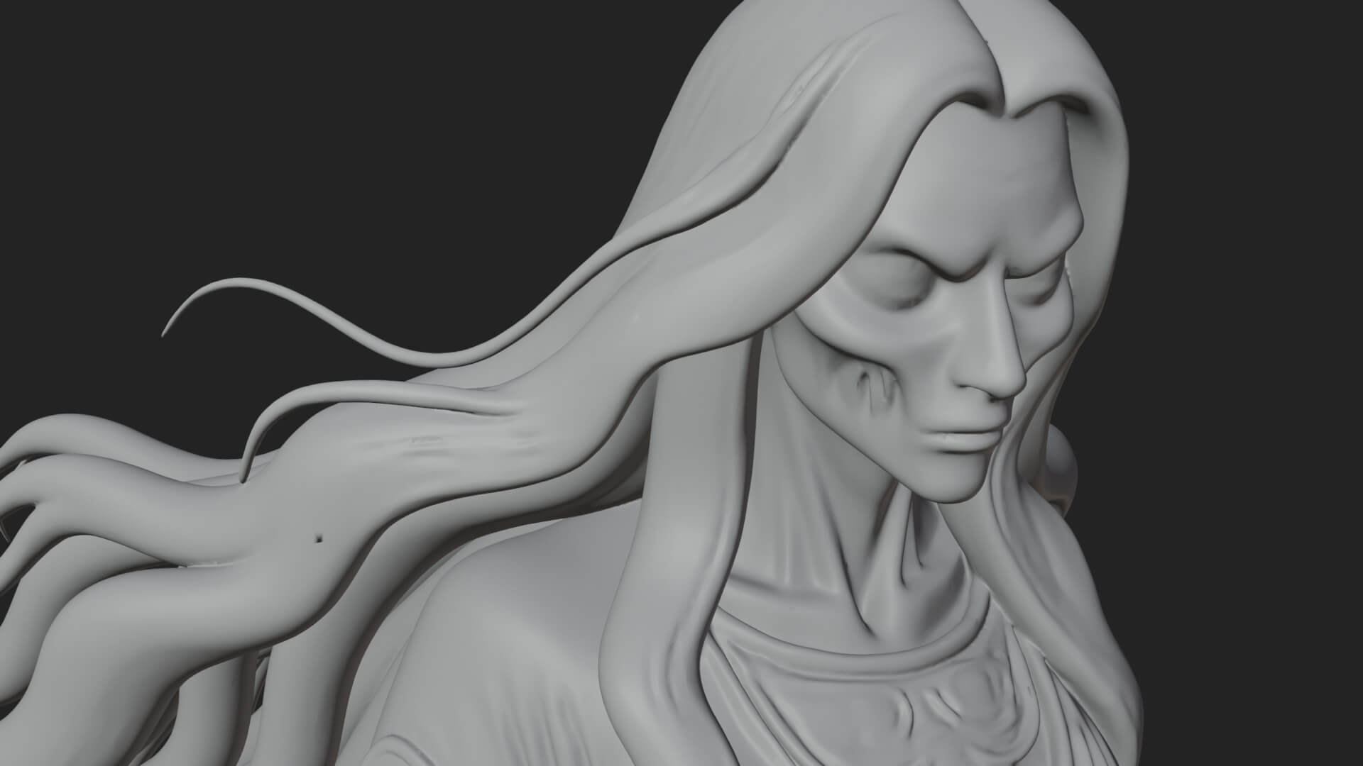 Floating Ghost Statue Design 9 3D Print Model 3D Model