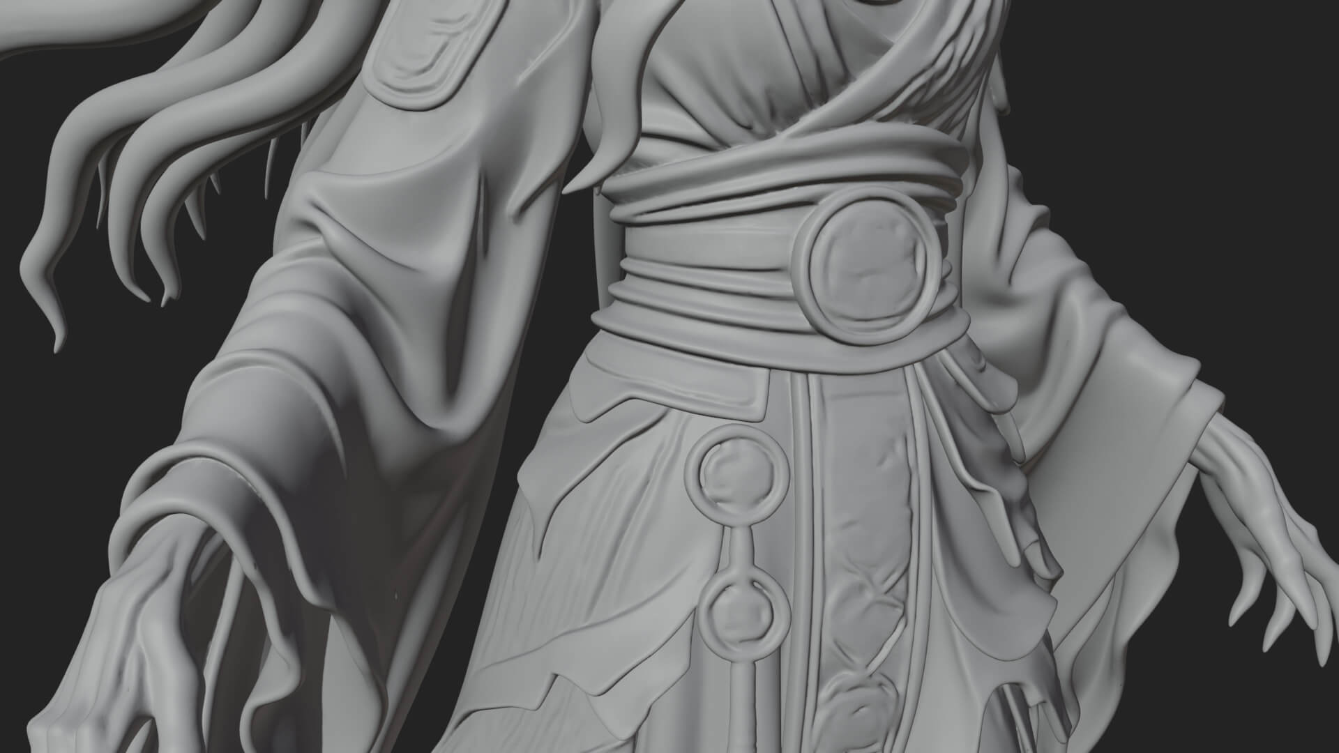 Floating Ghost Statue Design 9 3D Print Model 3D Model