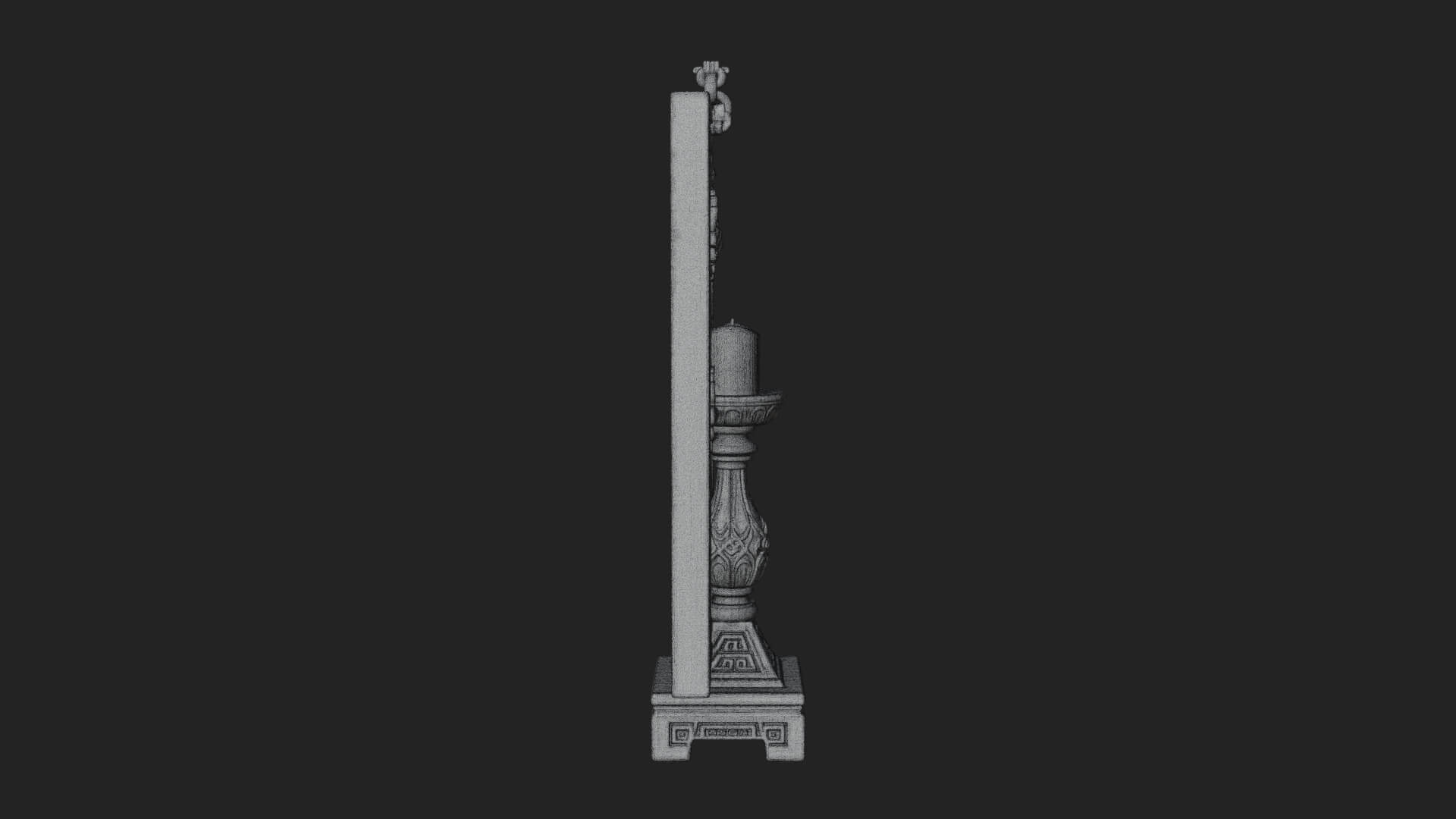 Floral Candle Wall Plaque Design 2 3D Print Model 3D Model