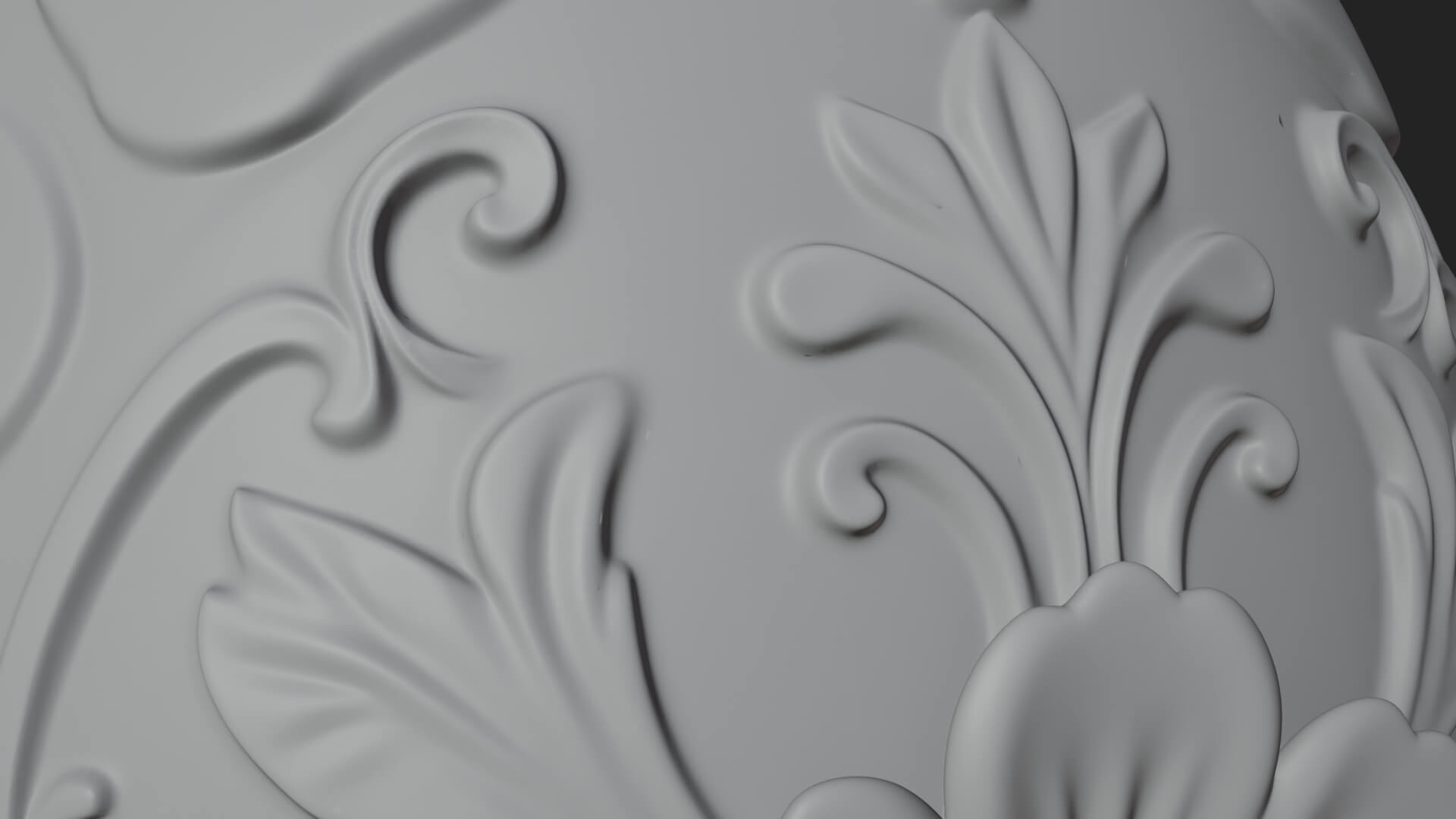 Floral Carved Easter Egg Ornament Design 4 3D Print Model 3D Model