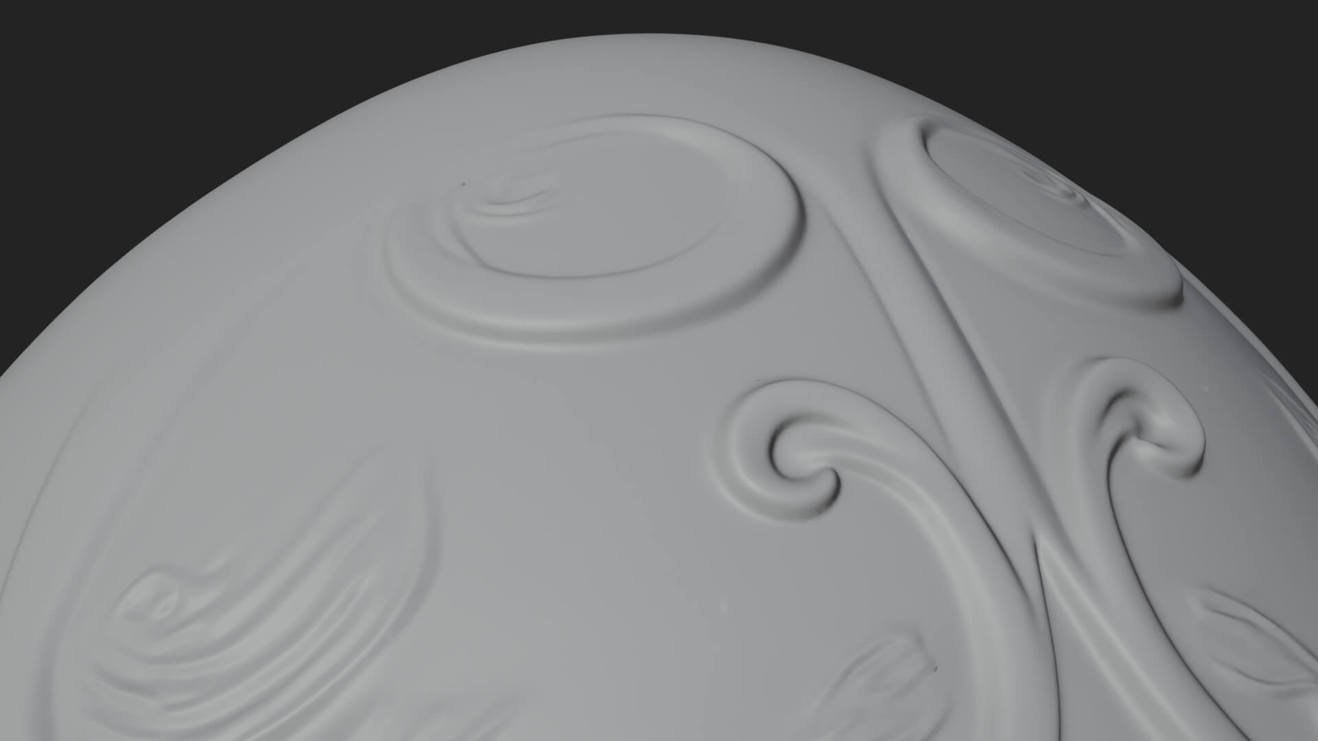 Floral Carved Easter Egg Ornament Design 5 3D Print Model 3D Model