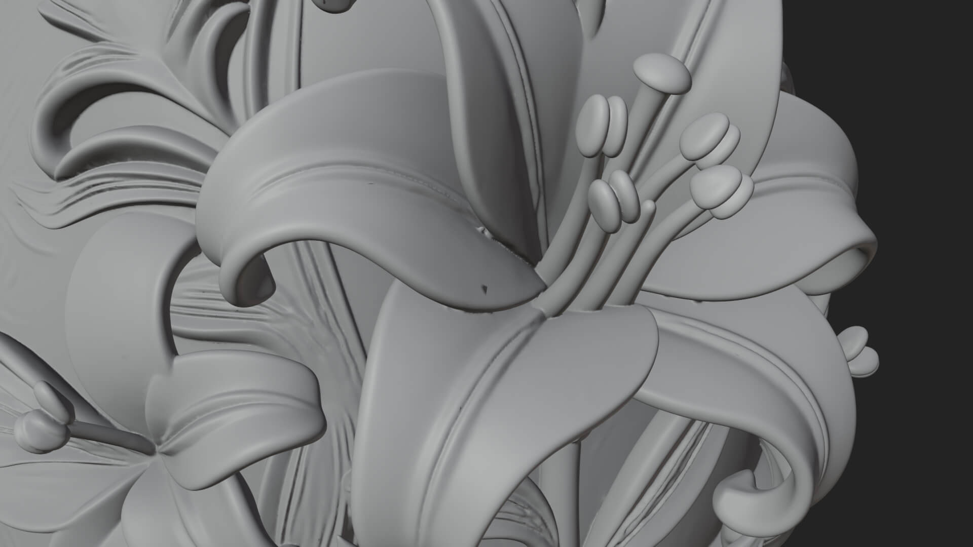 Floral Carved Easter Egg Ornament Design 6 3D Print Model 3D Model
