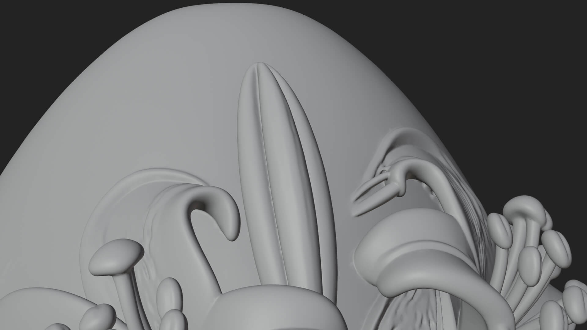 Floral Carved Easter Egg Ornament Design 7 3D Print Model 3D Model