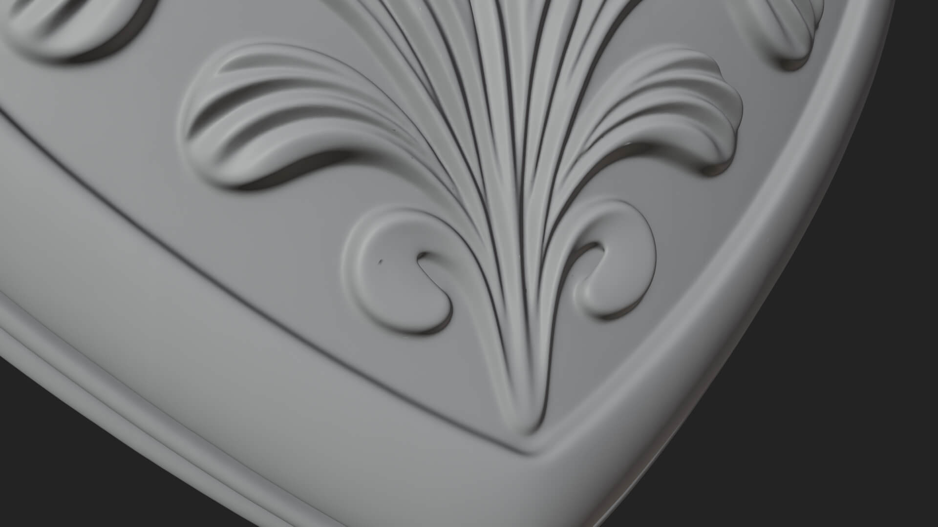 Floral Carved Locket Pendant Design 2 3D Print Model 3D Model