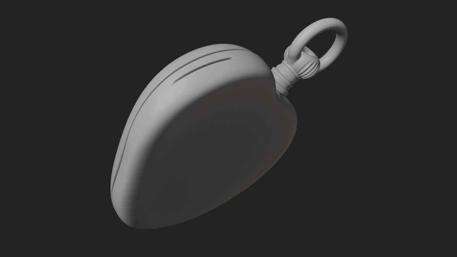Floral Carved Locket Pendant Design 3 3D Print Model 3D Model