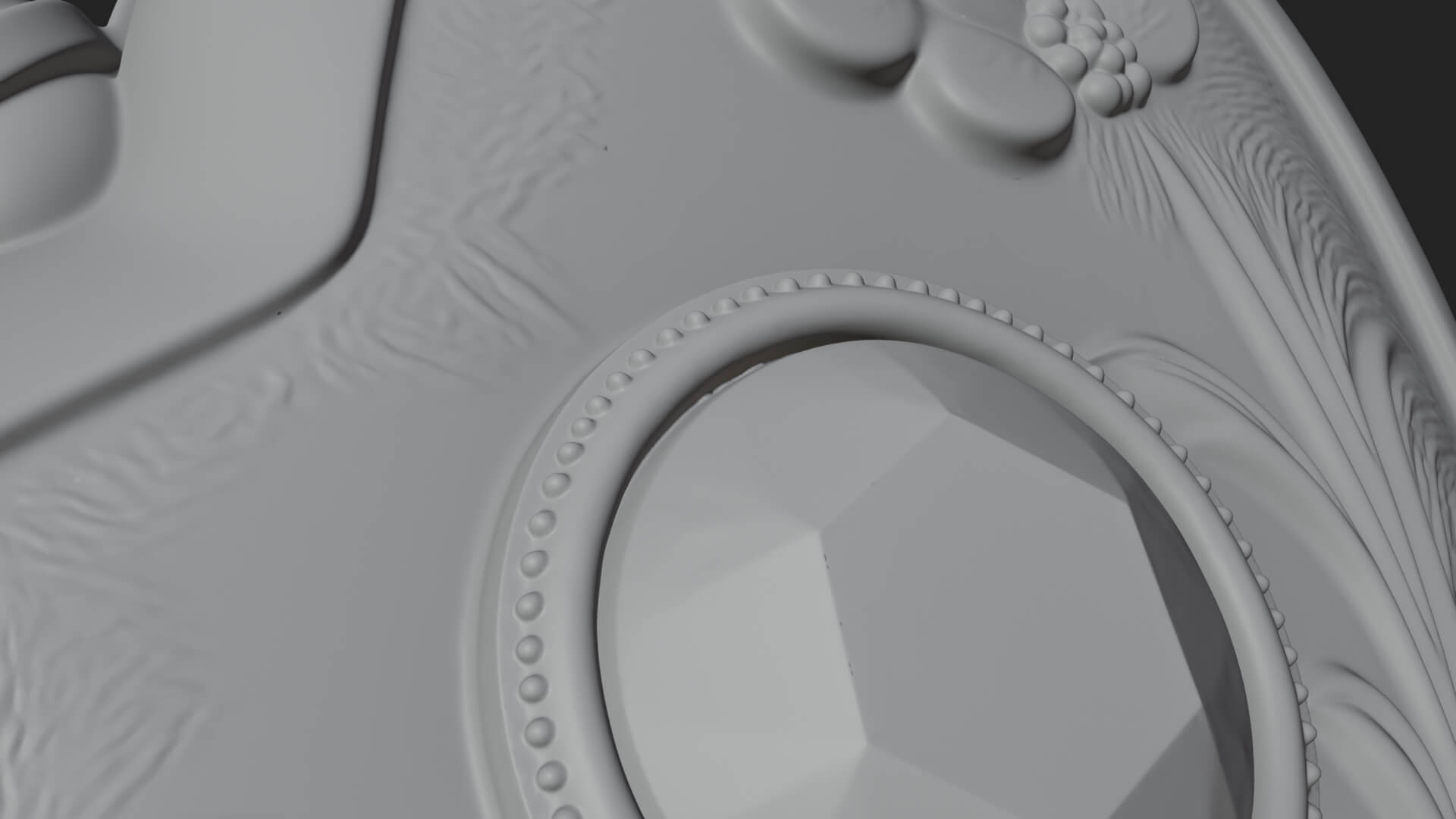 Floral Carved Locket Pendant Design 3 3D Print Model 3D Model