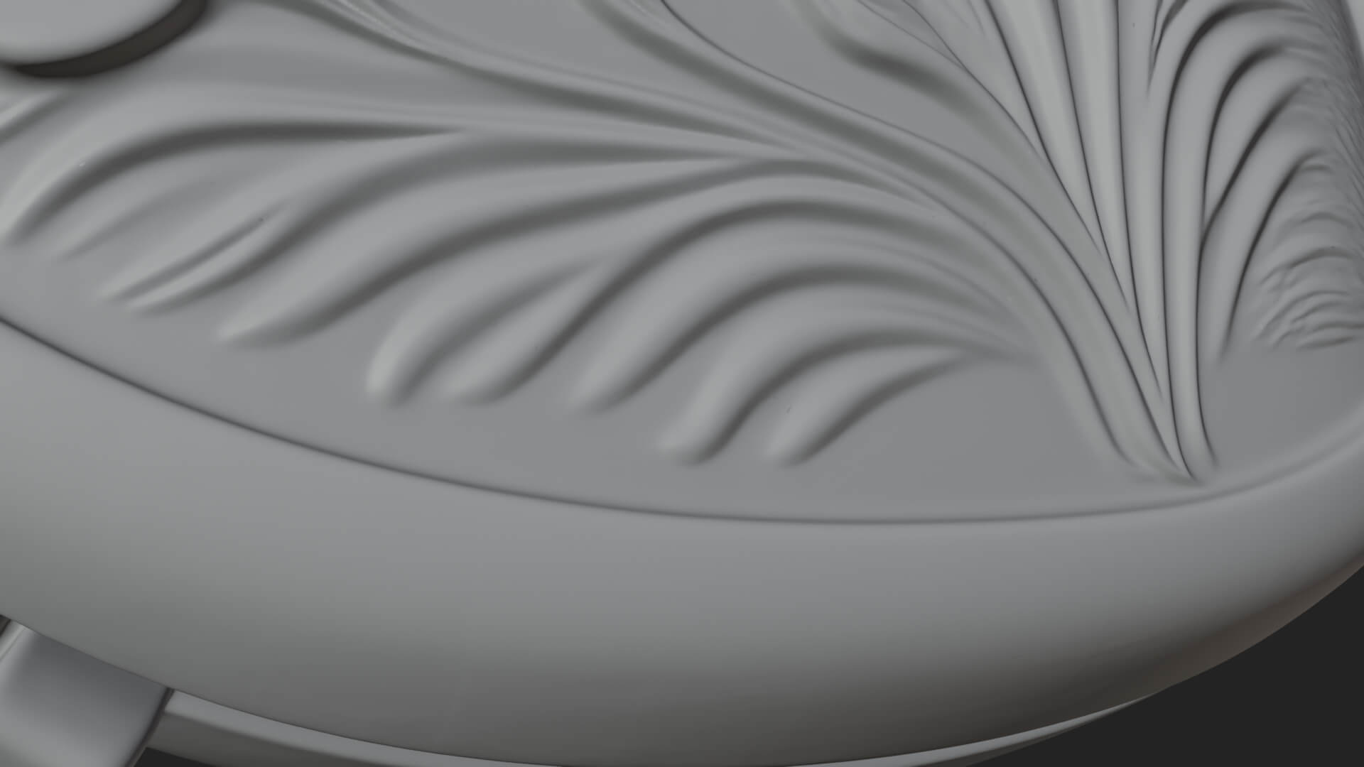 Floral Carved Locket Pendant Design 3 3D Print Model 3D Model