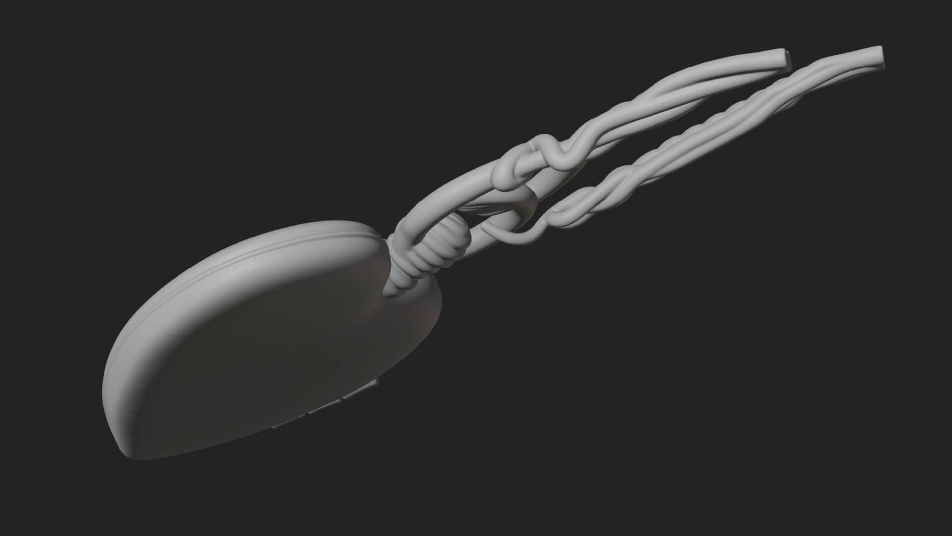 Floral Carved Locket Pendant Design 4 3D Print Model 3D Model