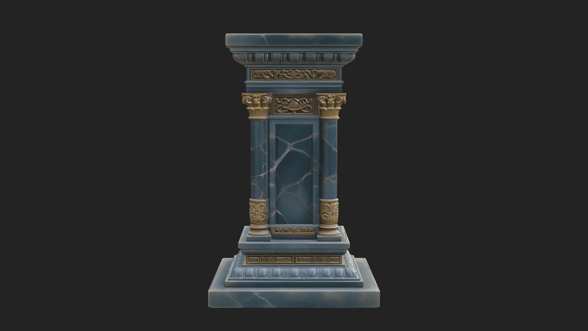 Fluted Classical Column Design 1 3D Print Model 3D Model