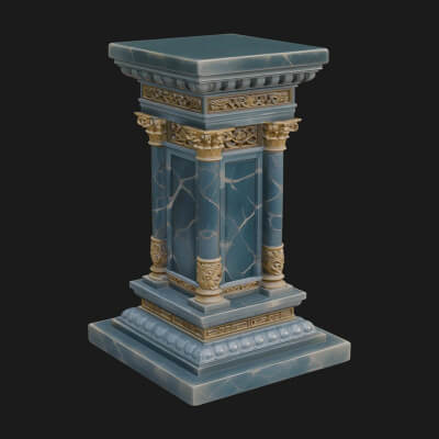 Fluted Classical Column Design 1 3D Print Model
