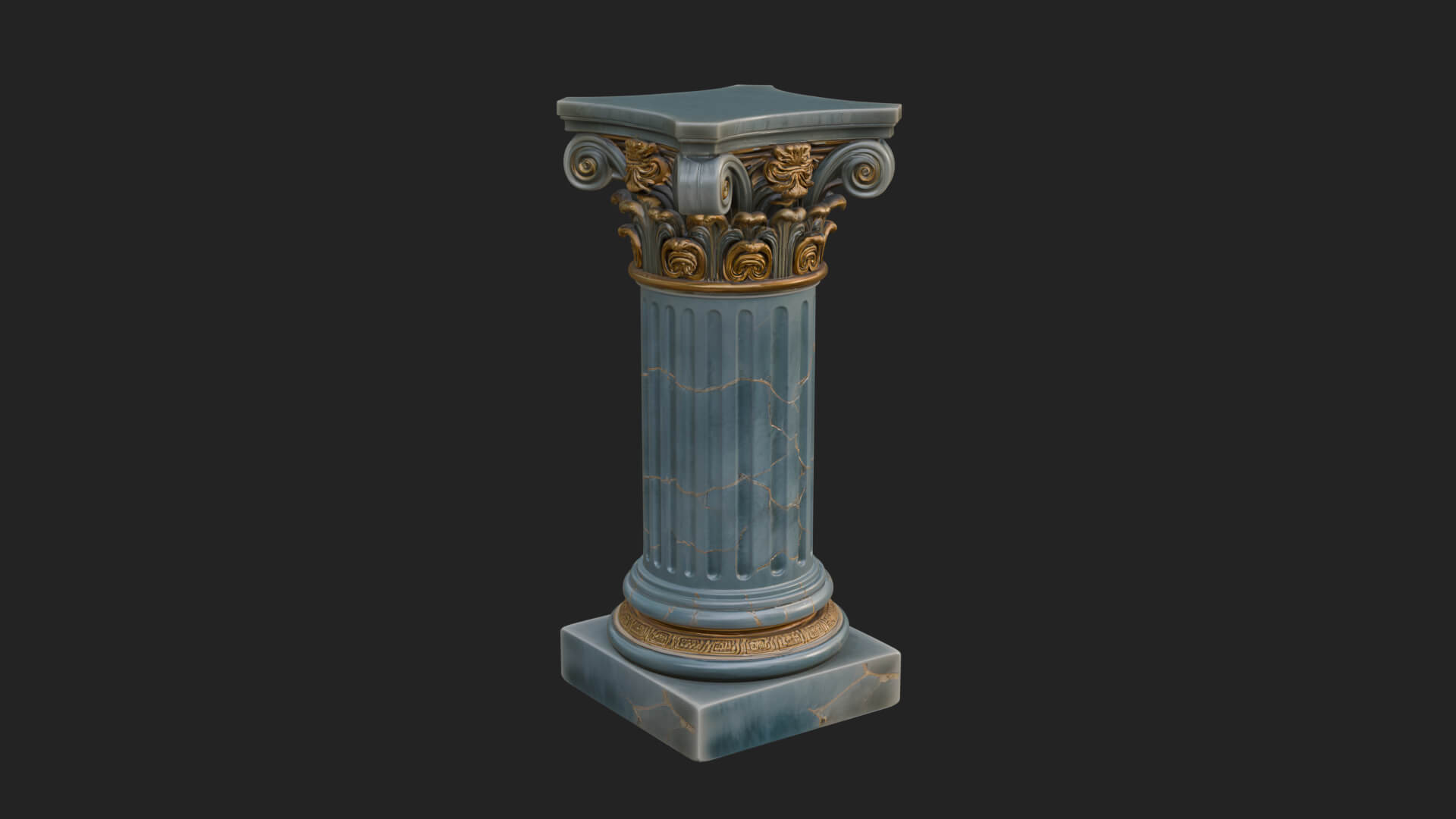Fluted Classical Column Design 3 3D Print Model 3D Model