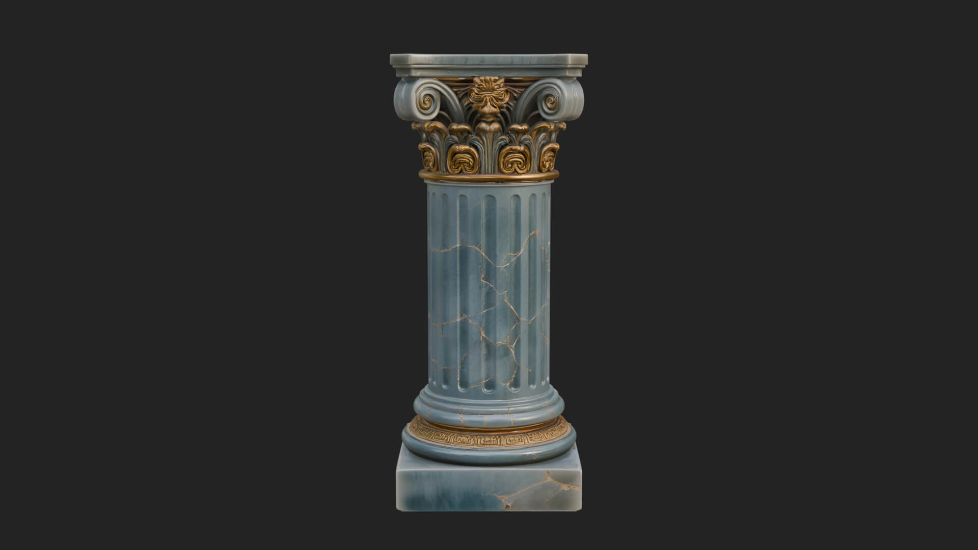 Fluted Classical Column Design 3 3D Print Model 3D Model