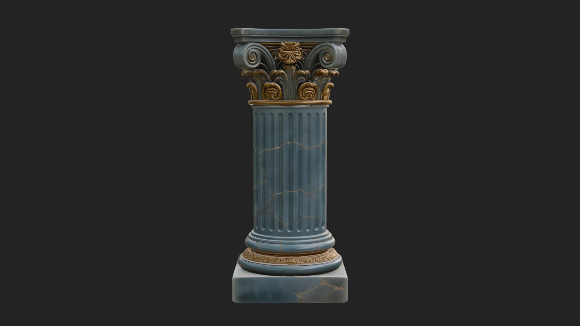 Fluted Classical Column Design 3 3D Print Model 3D Model