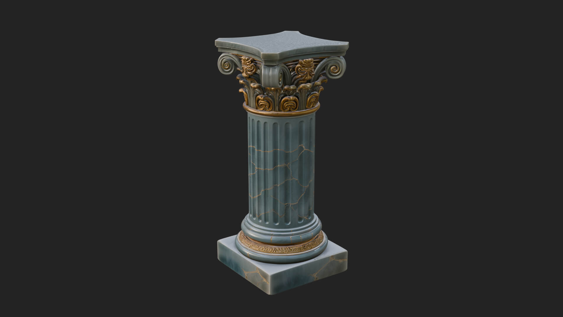 Fluted Classical Column Design 3 3D Print Model 3D Model