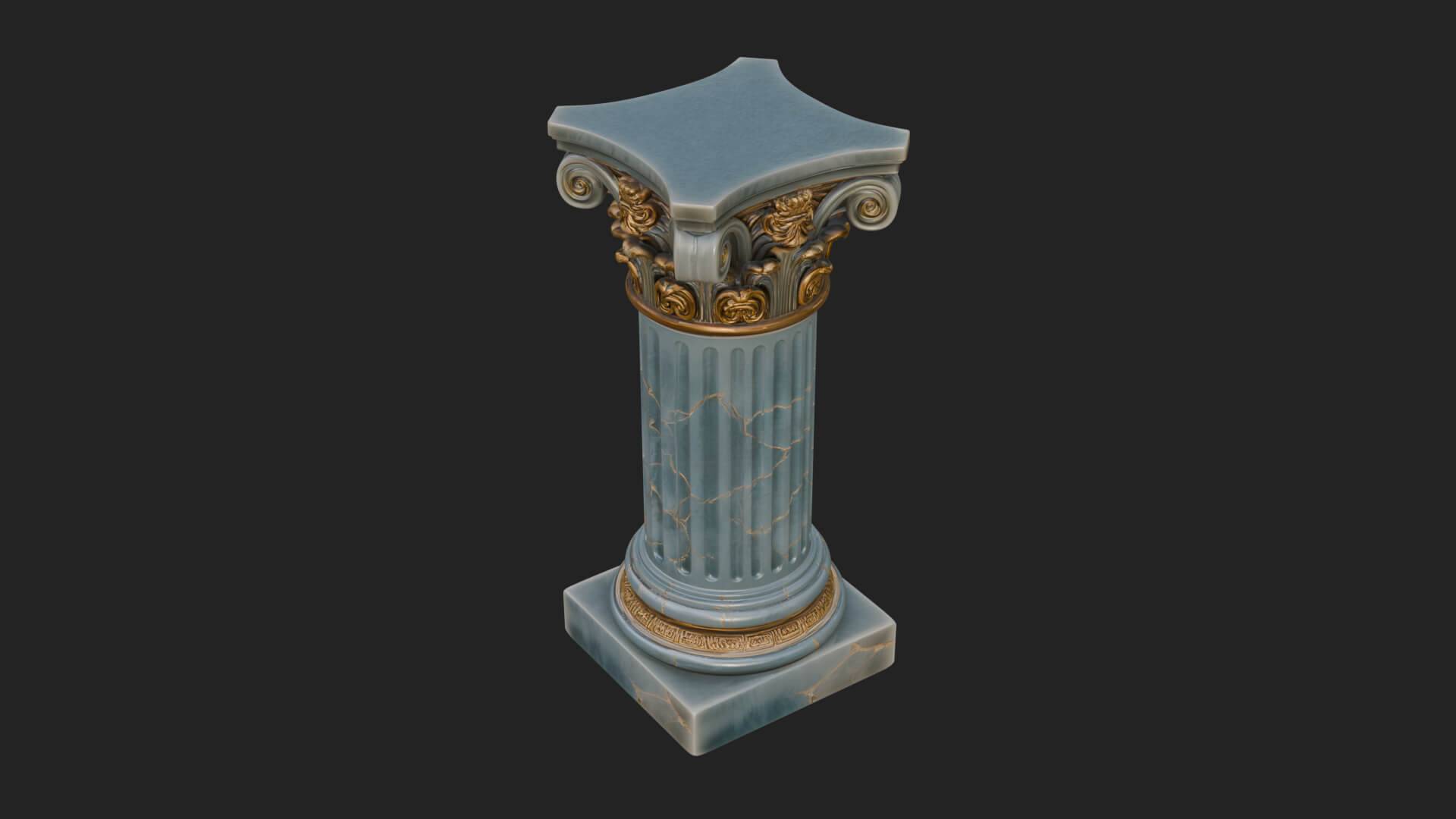 Fluted Classical Column Design 3 3D Print Model 3D Model