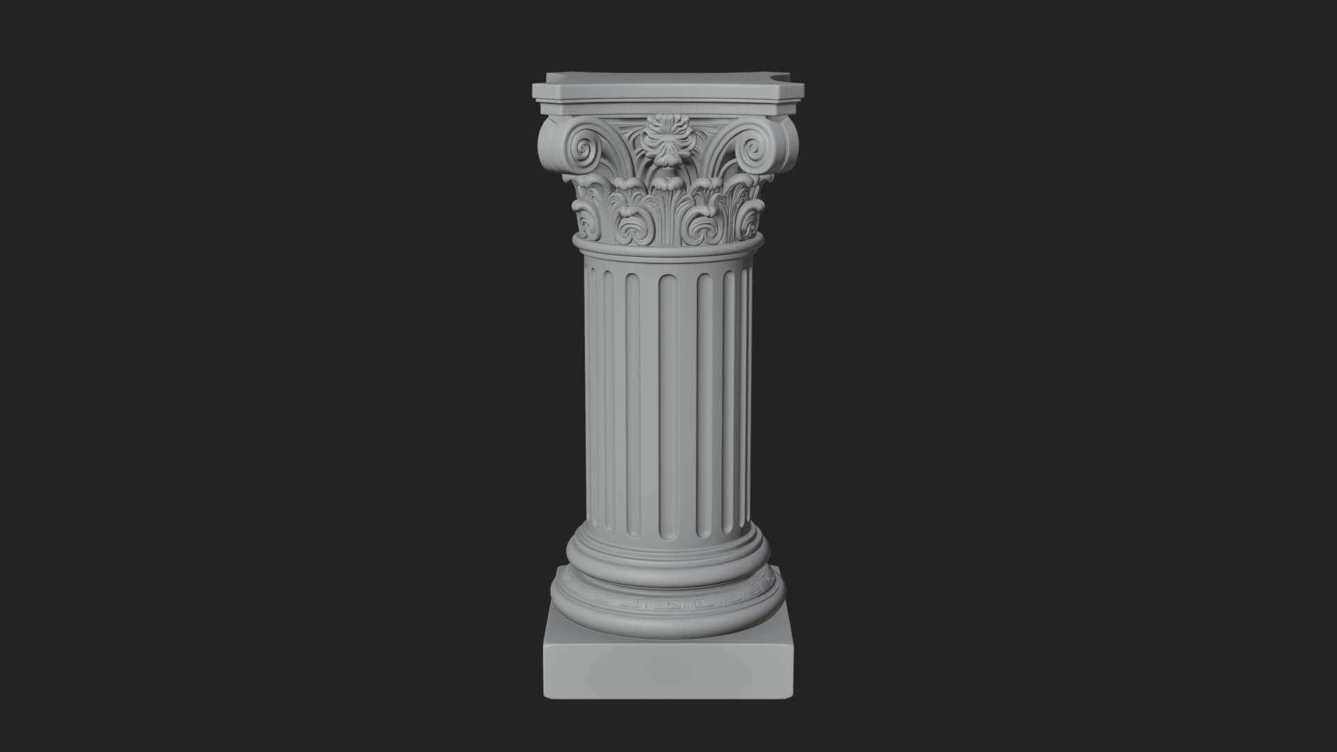 Fluted Classical Column Design 3 3D Print Model 3D Model