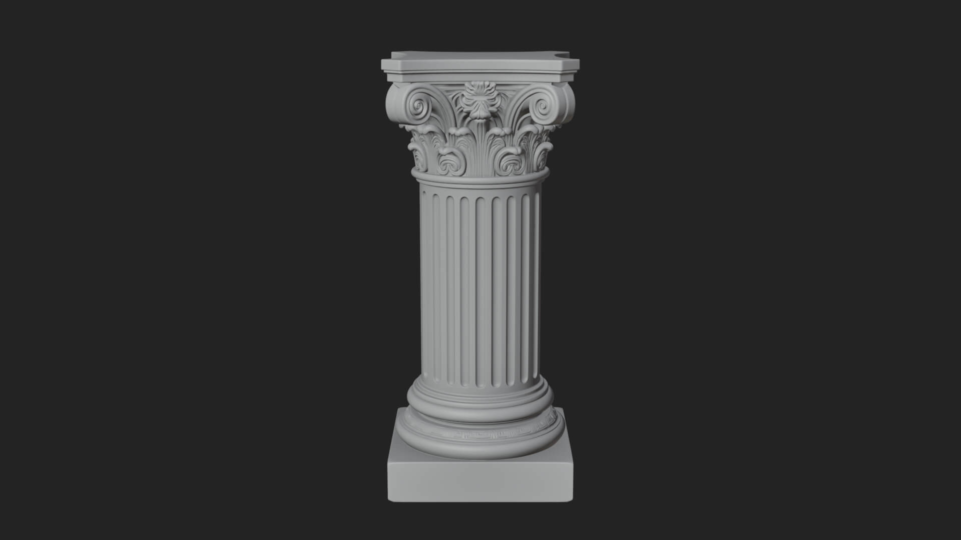 Fluted Classical Column Design 3 3D Print Model 3D Model