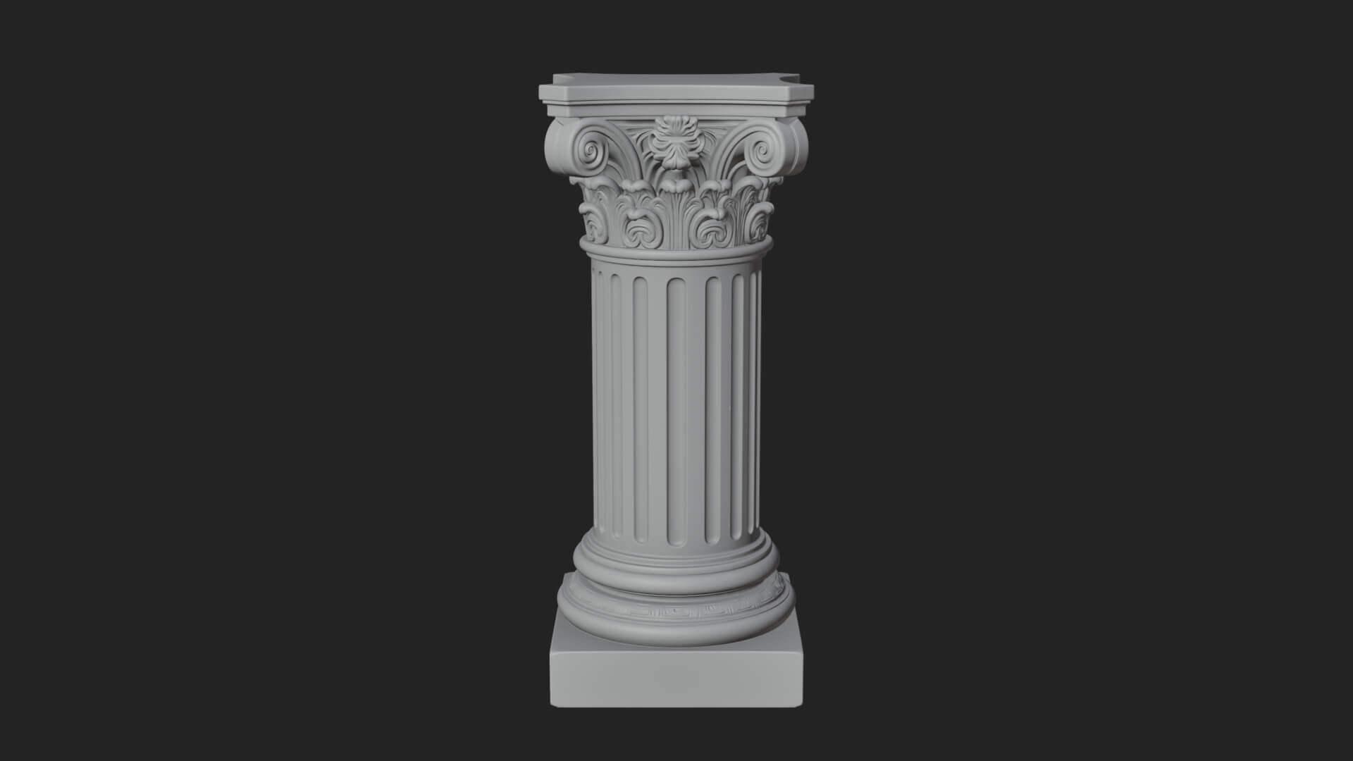 Fluted Classical Column Design 3 3D Print Model 3D Model