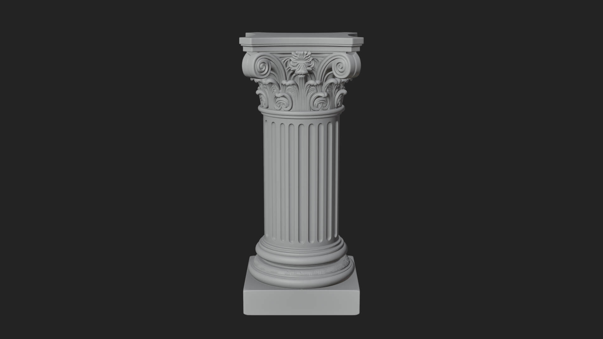Fluted Classical Column Design 3 3D Print Model 3D Model