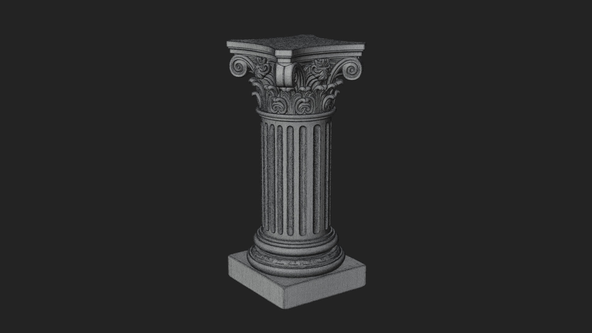 Fluted Classical Column Design 3 3D Print Model 3D Model