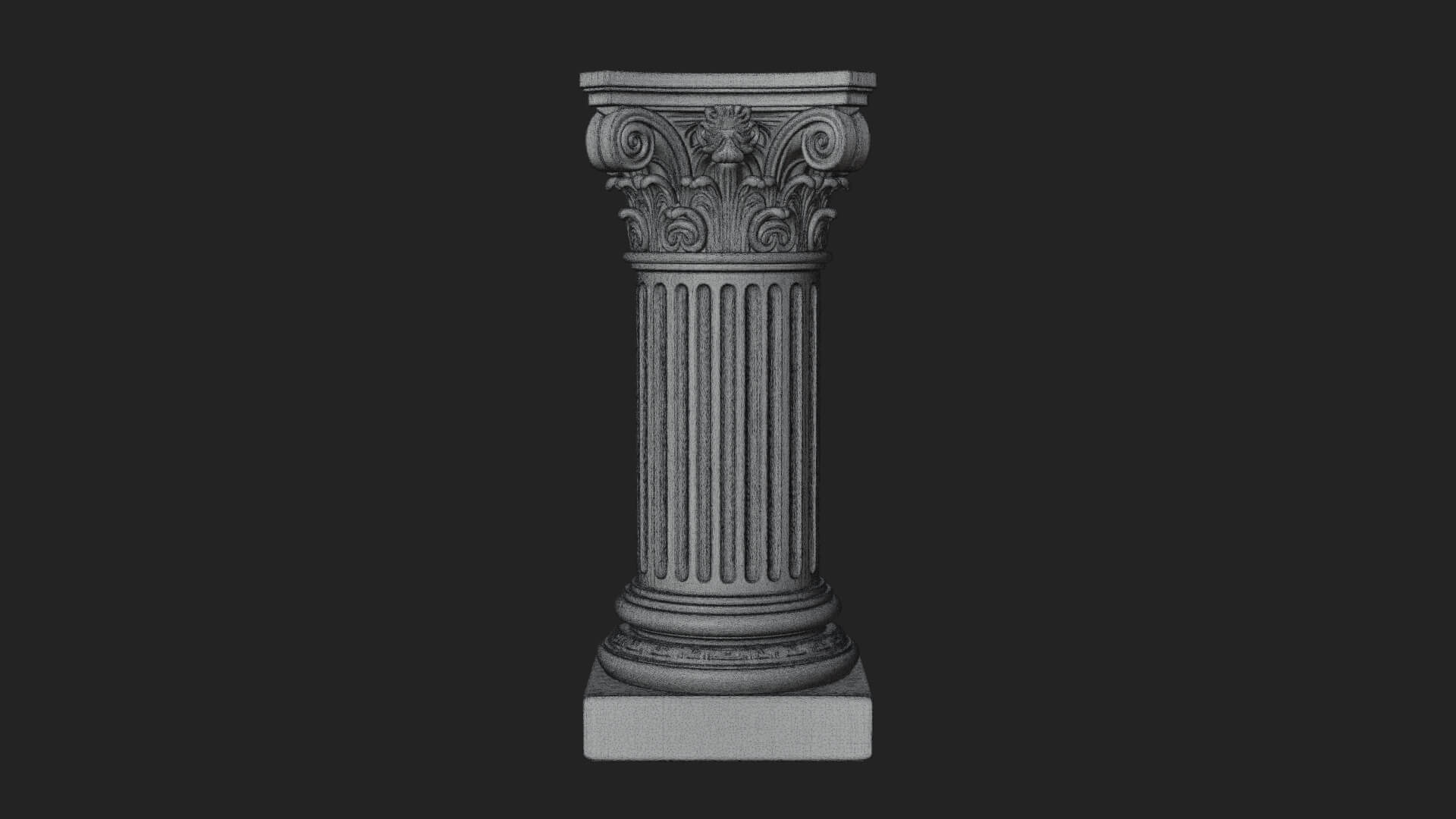 Fluted Classical Column Design 3 3D Print Model 3D Model