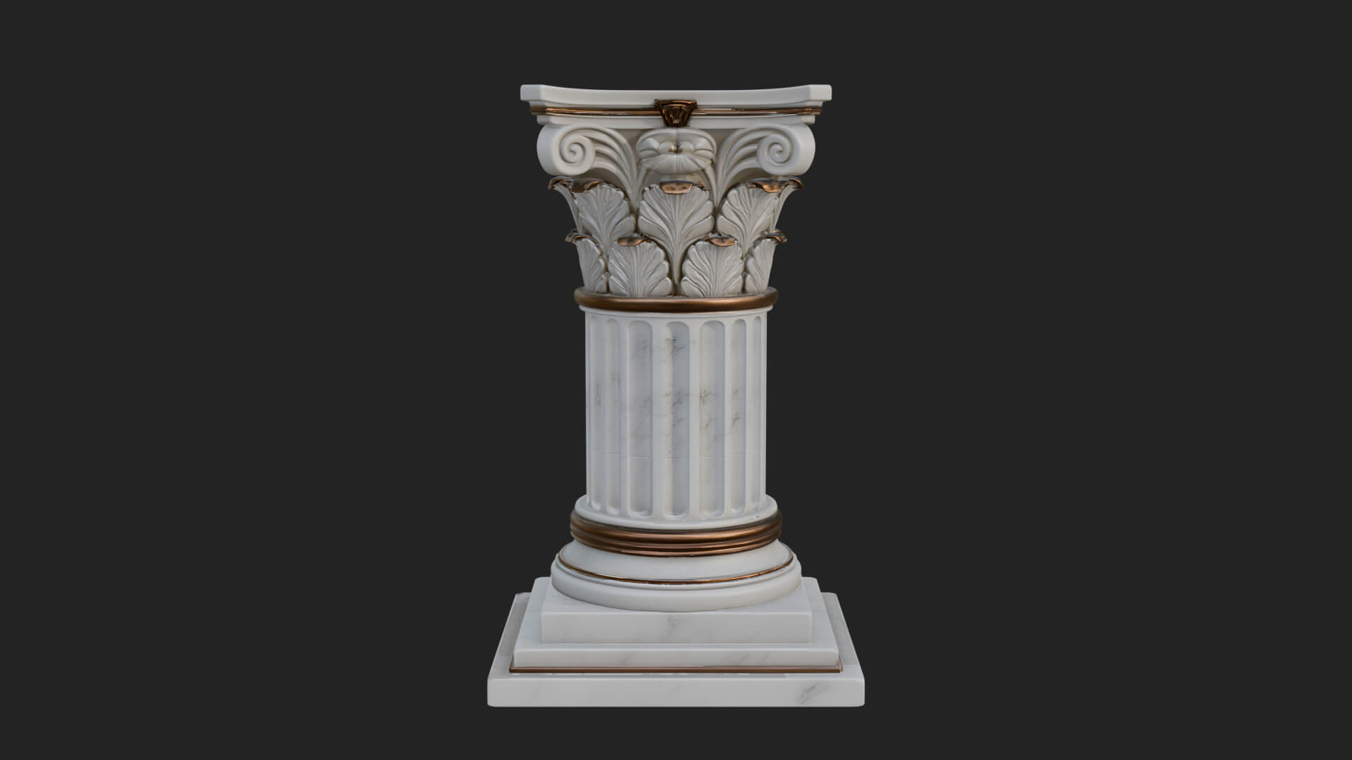 Fluted Classical Column Design 6 3D Print Model 3D Model