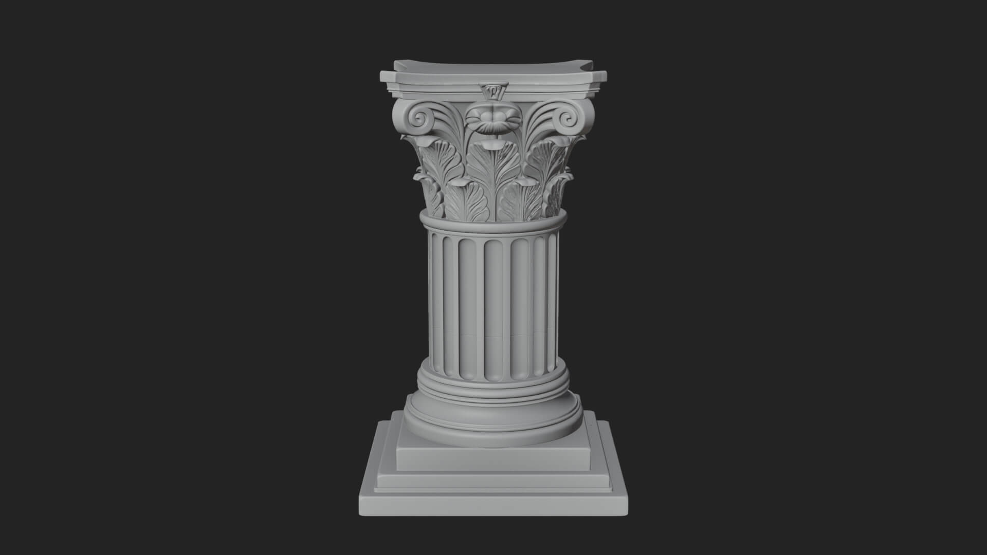 Fluted Classical Column Design 6 3D Print Model 3D Model