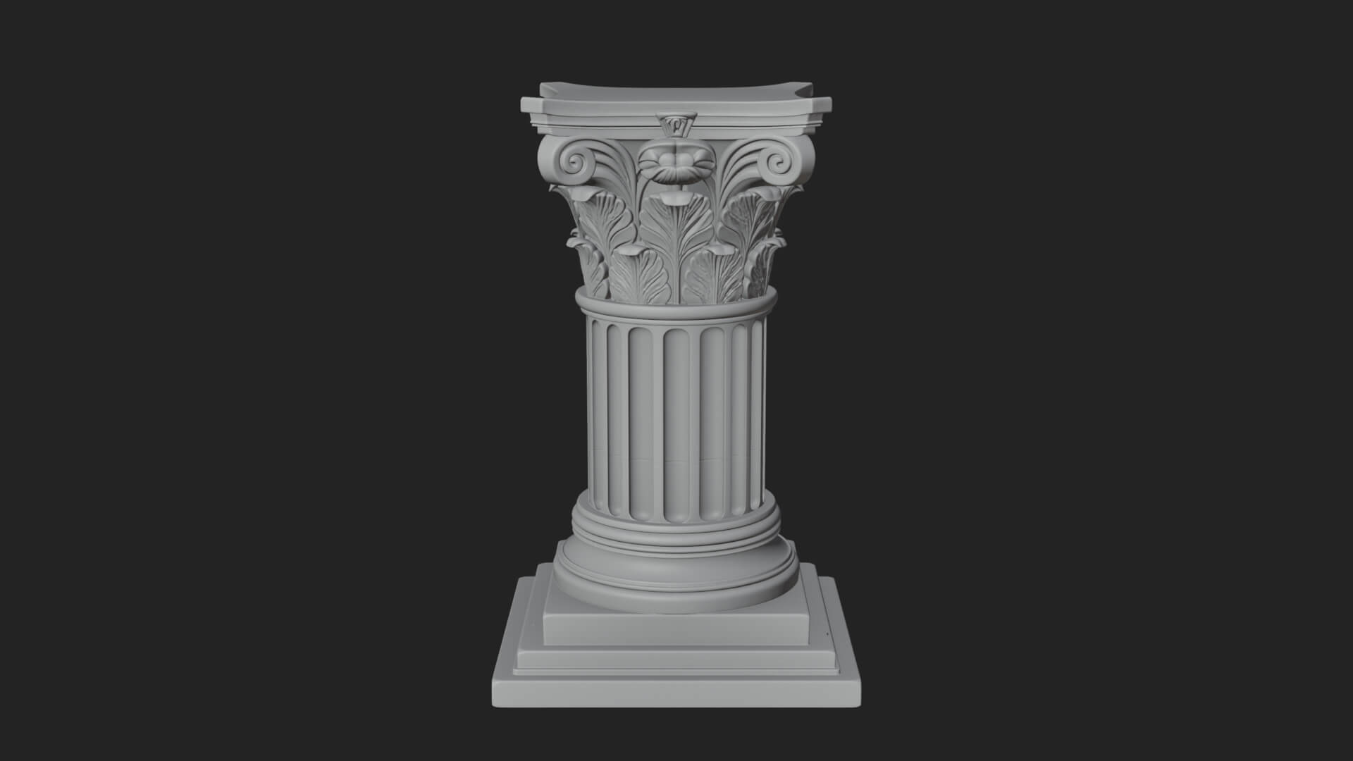 Fluted Classical Column Design 6 3D Print Model 3D Model