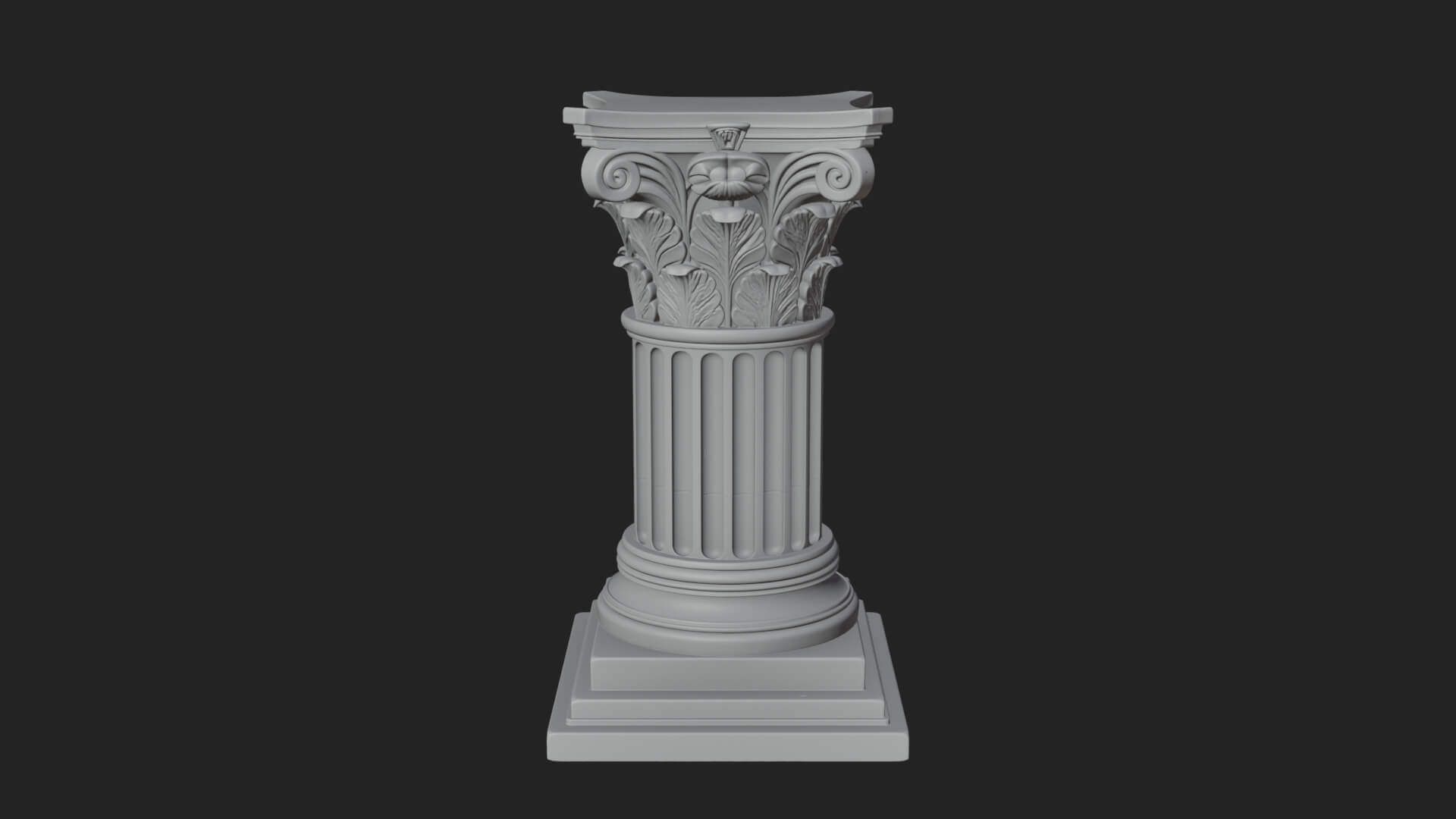 Fluted Classical Column Design 6 3D Print Model 3D Model