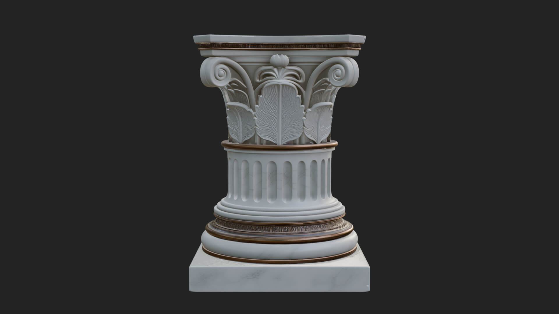 Fluted Classical Column Design 7 3D Print Model 3D Model
