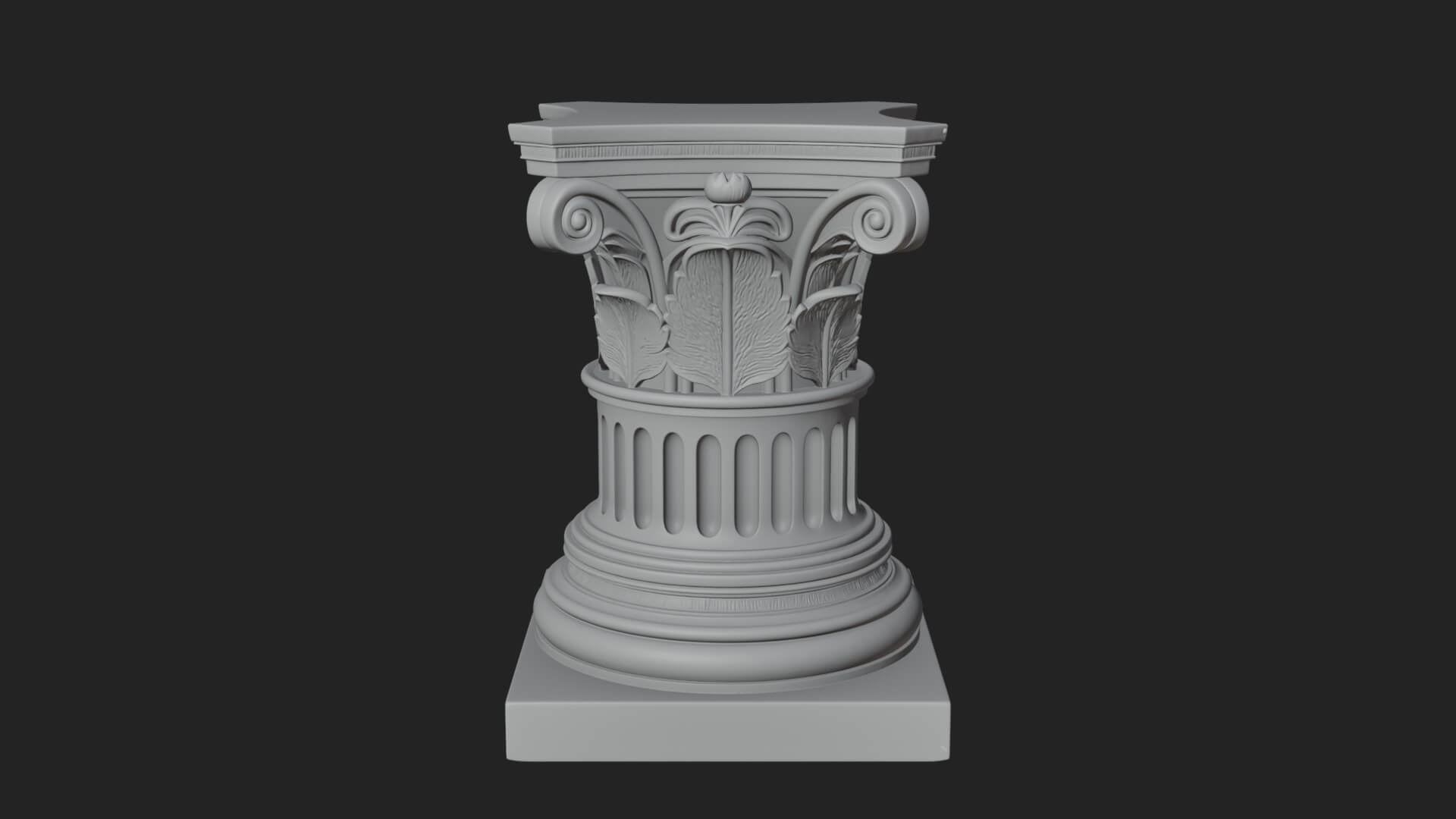 Fluted Classical Column Design 7 3D Print Model 3D Model
