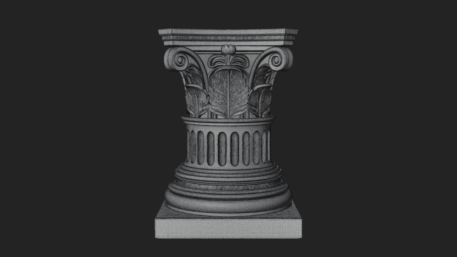 Fluted Classical Column Design 7 3D Print Model 3D Model
